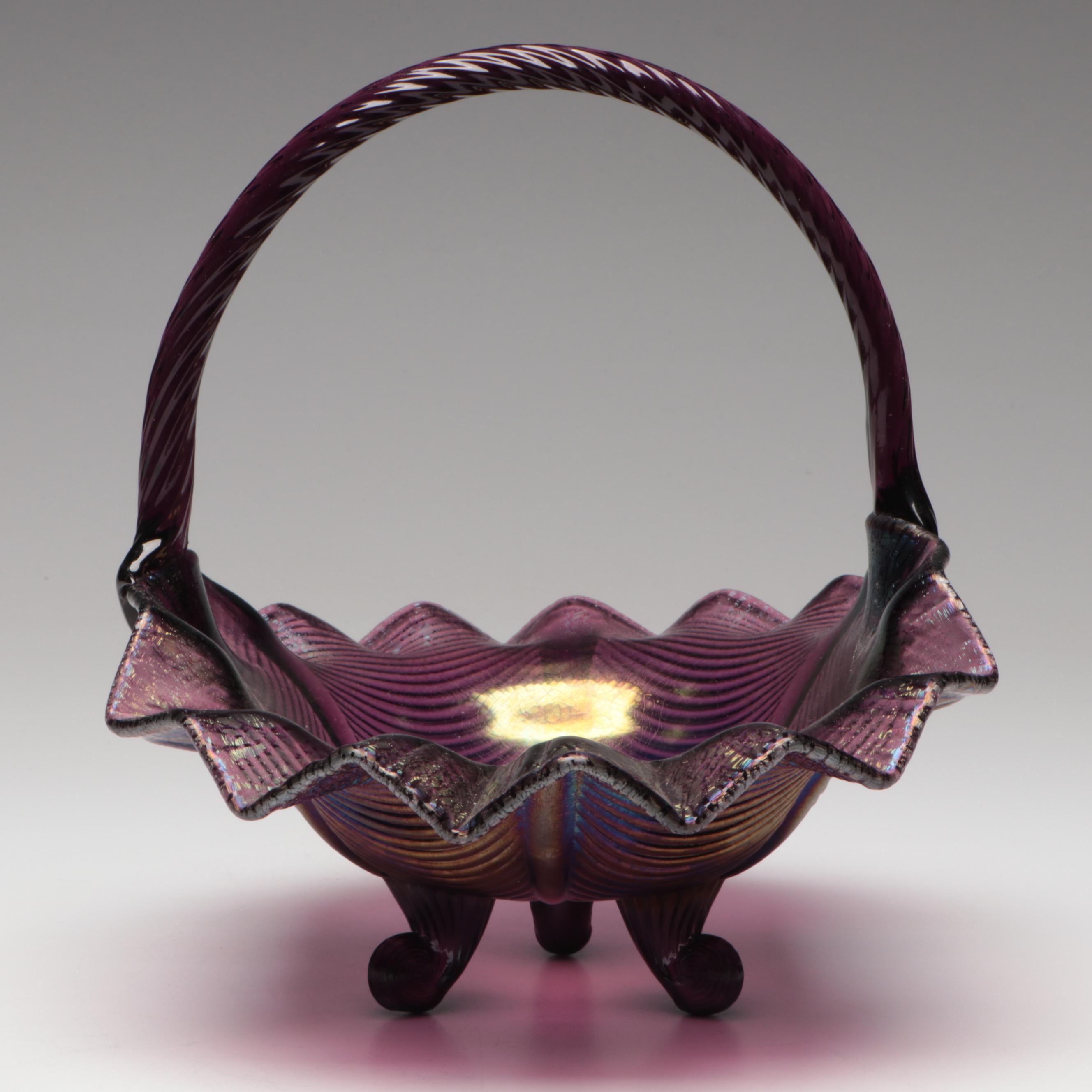 Fenton Carnival Glass Baskets and Vase Including 100 Year Anniversary