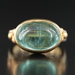 18K 10.18 CT Tourmaline East-West Ring