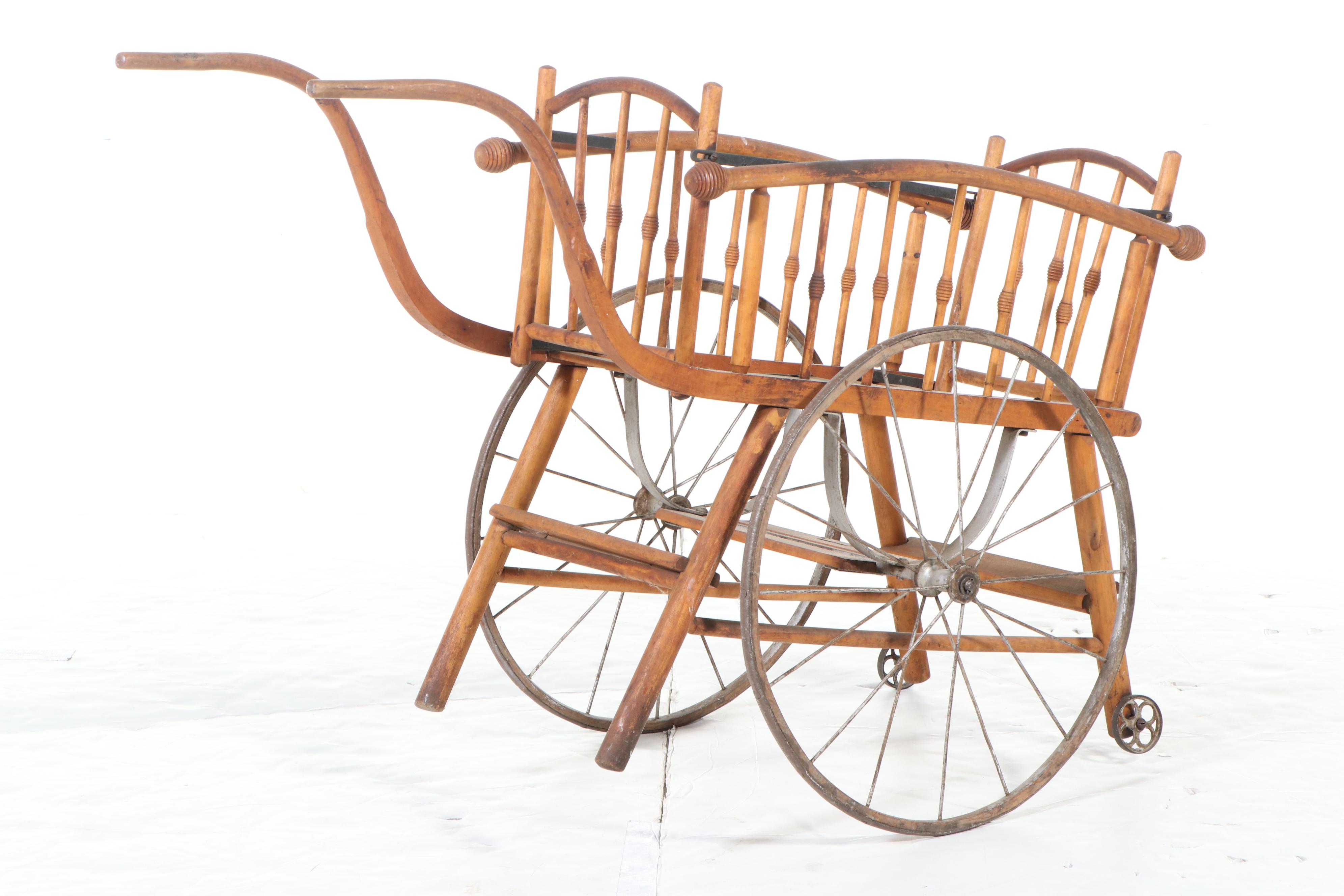 Swedish Hardwood Perambulator, Antique