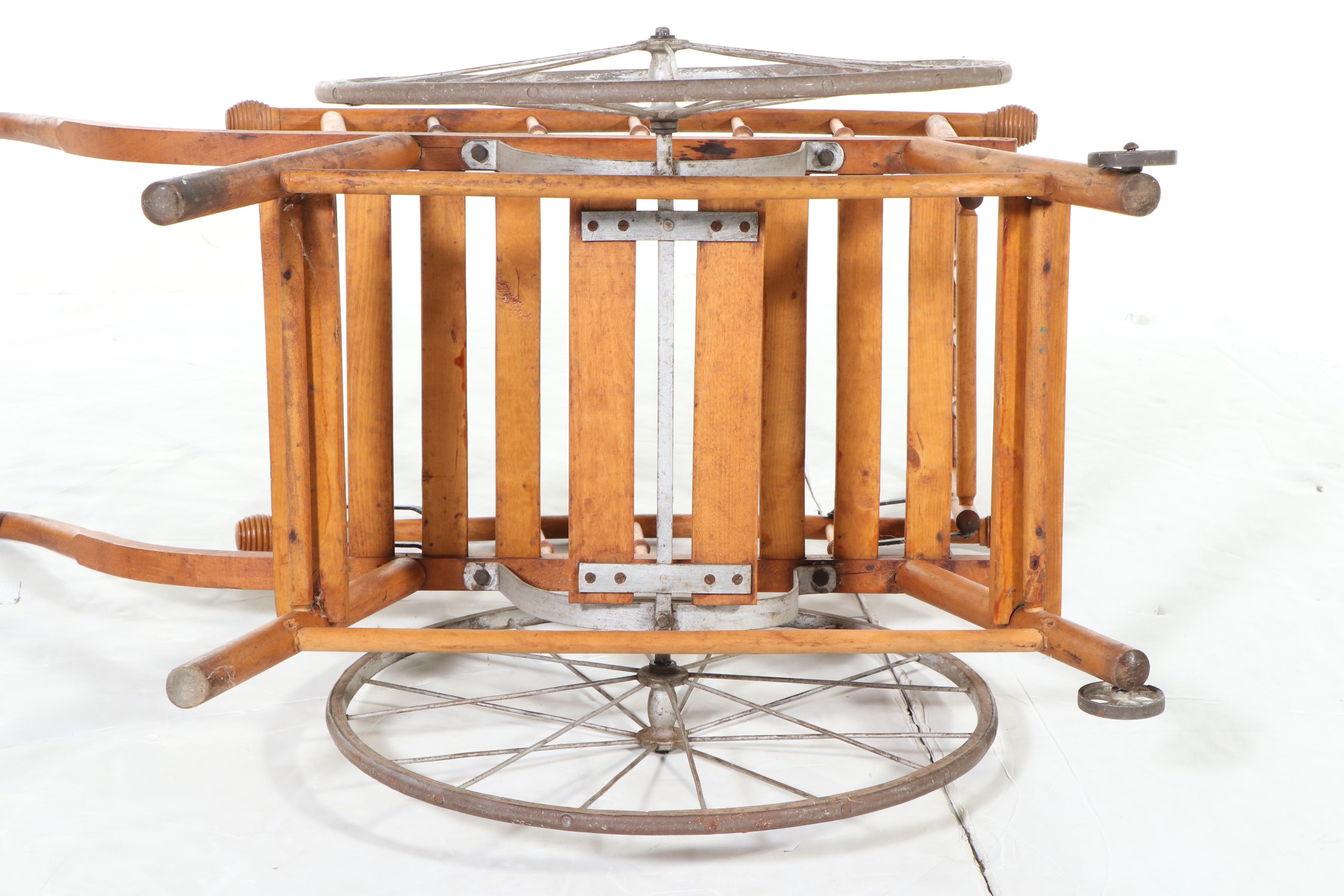 Swedish Hardwood Perambulator, Antique