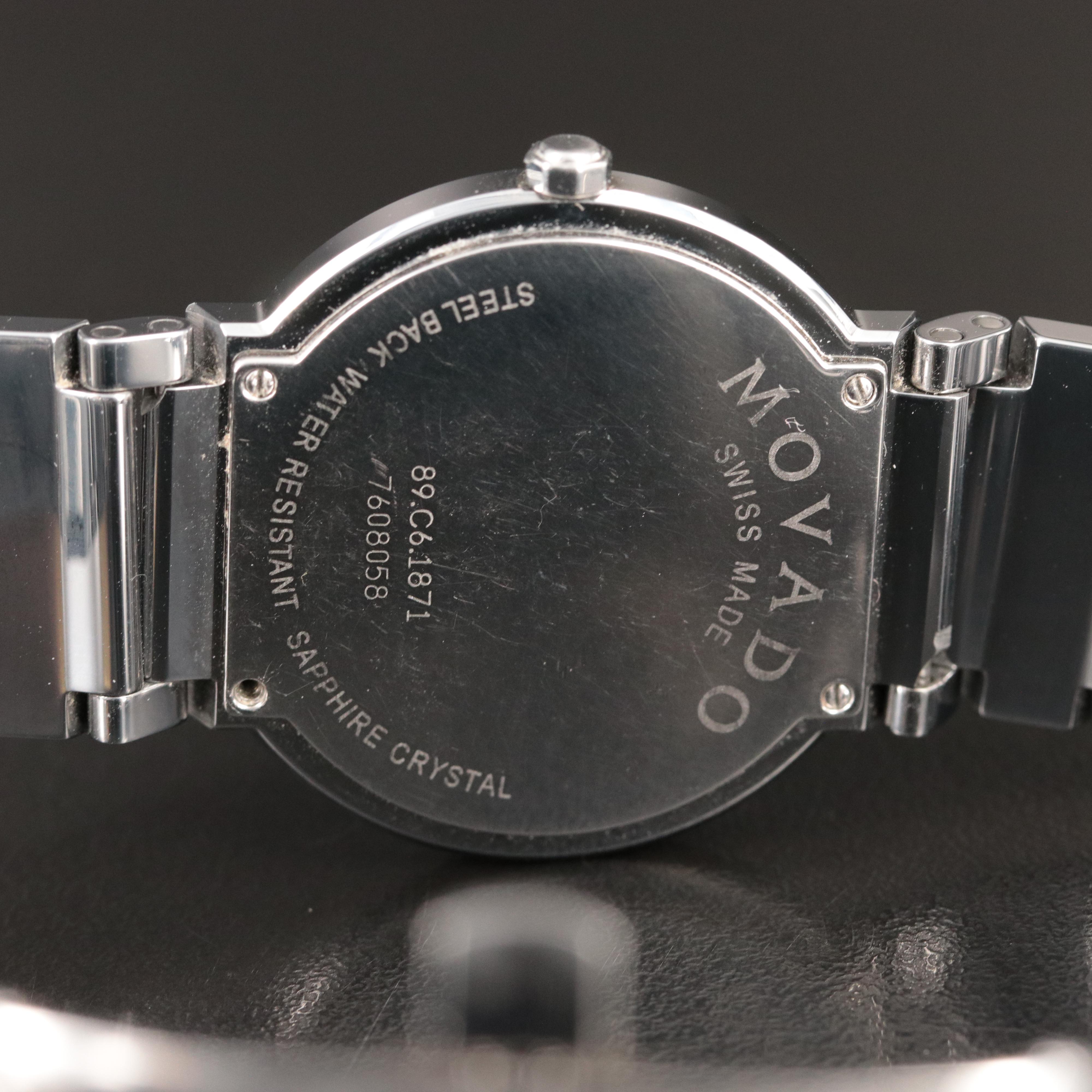 Movado Valor Tungsten Carbide Quartz Watch