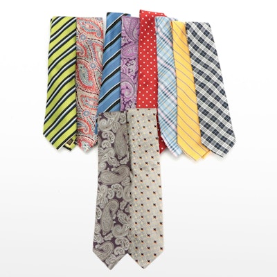 Assorted Patterned Neckties by Paul Fredrick, Countess Mara & Jos. A. Bank