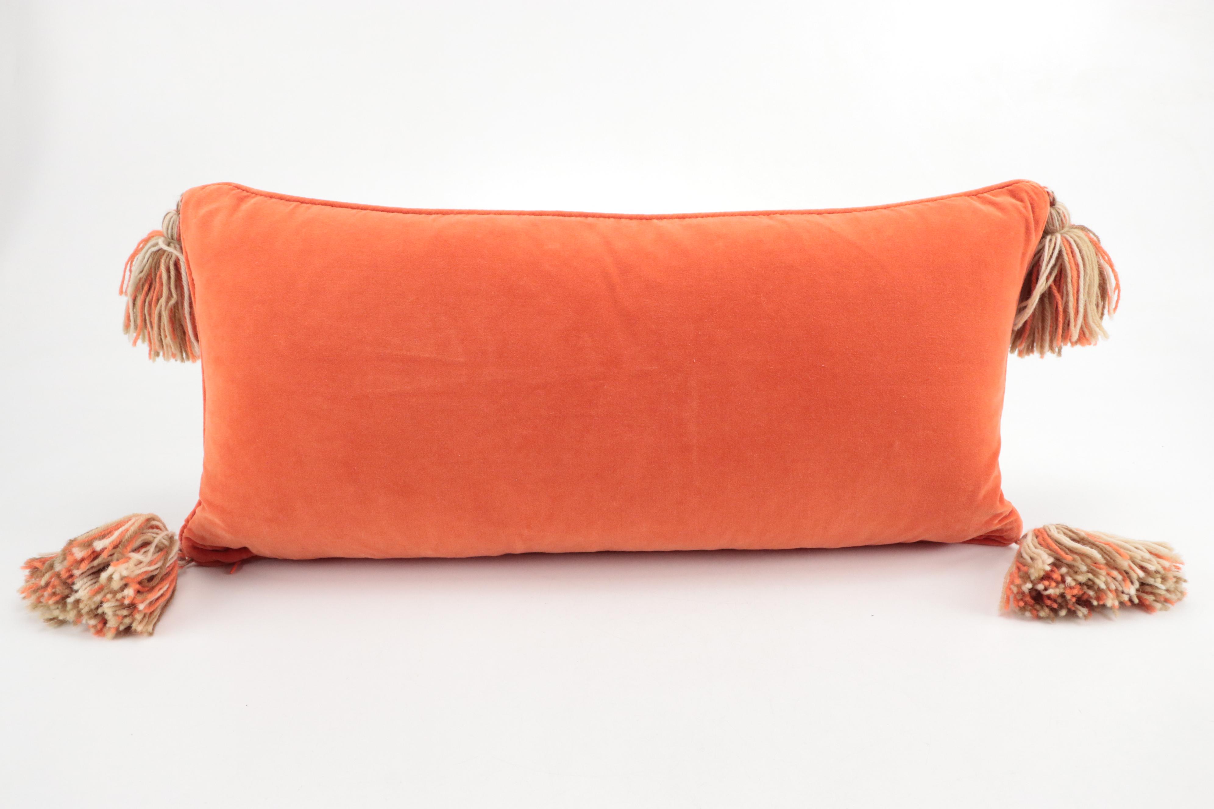 Tory Burch "Hear No Evil, See No Evil, Speak No Evil" Needlepoint Pillow