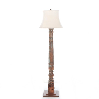 Antique Baluster Adapted as Floor Lamp, Contemporary