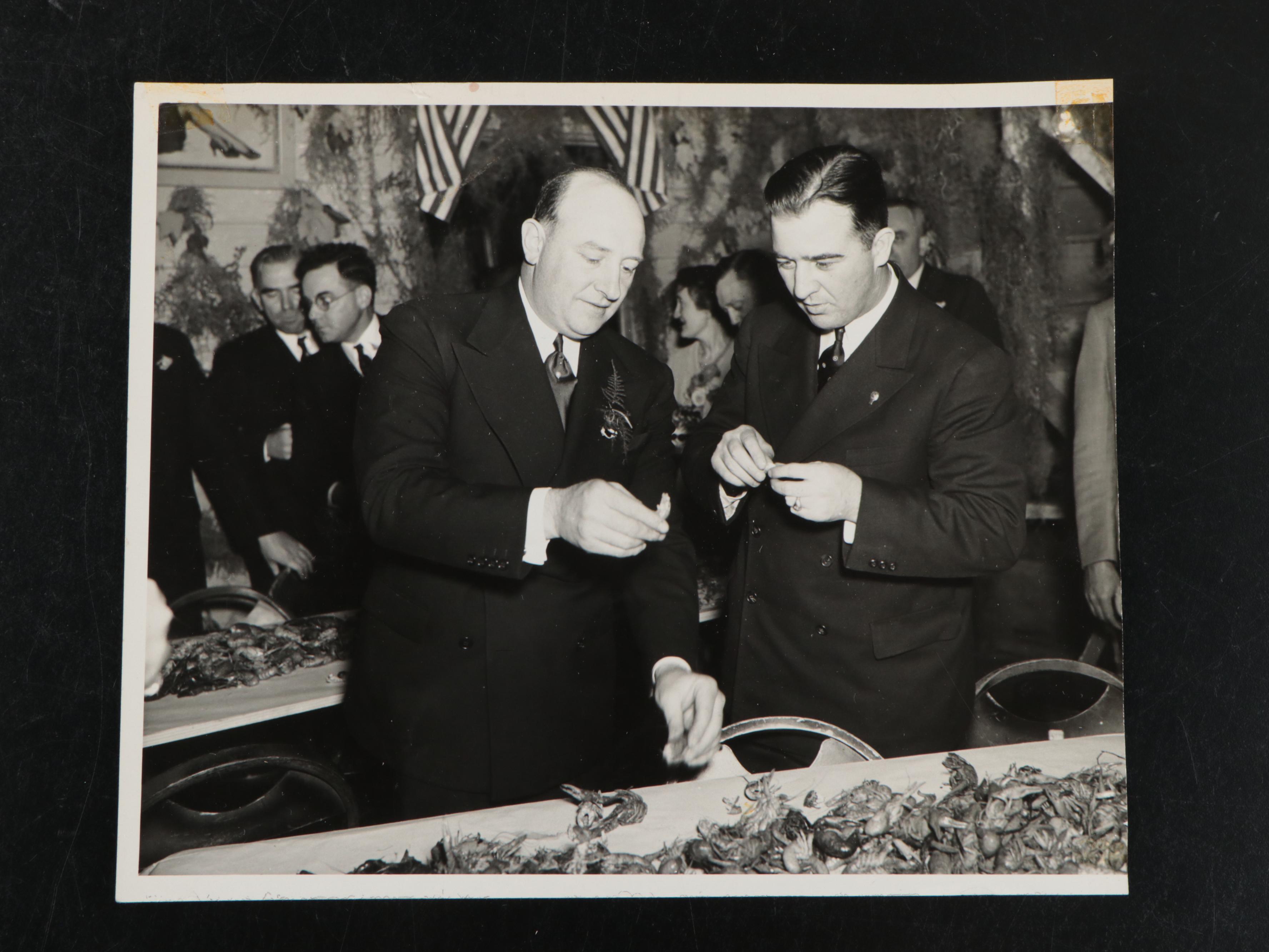 Photos of Louisiana Governor Richard Leche, Seymour Weiss and Albert B. Chandler