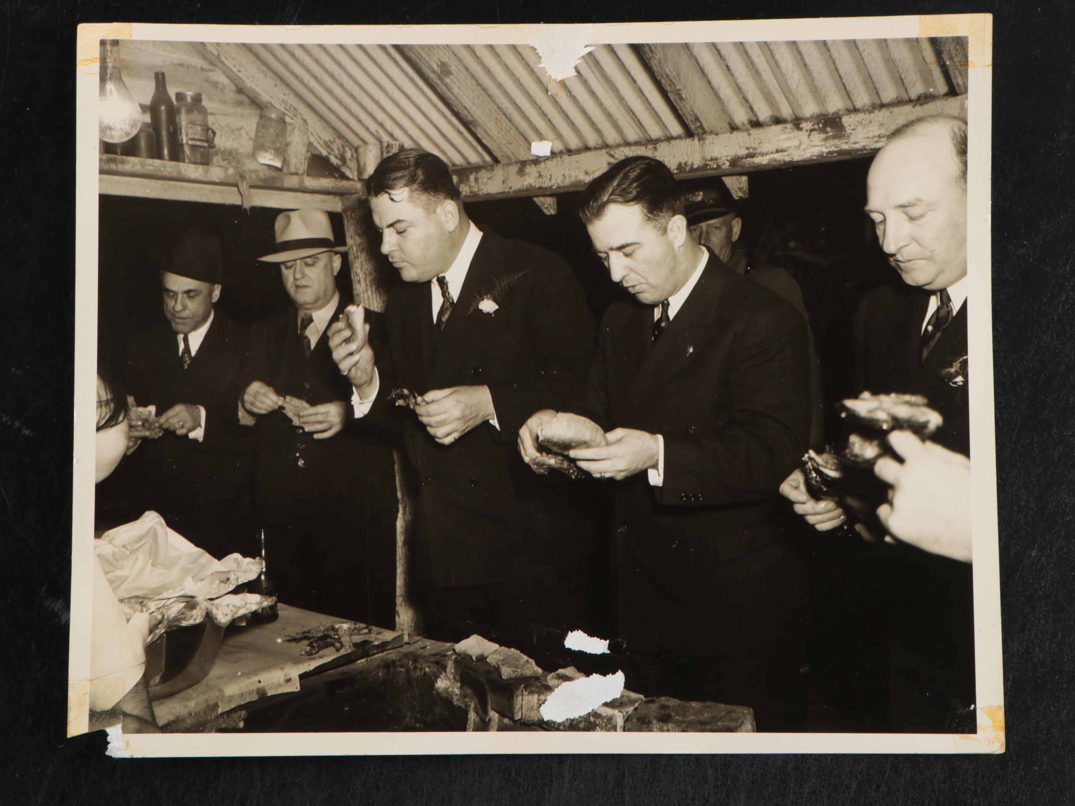 Photos of Louisiana Governor Richard Leche, Seymour Weiss and Albert B. Chandler