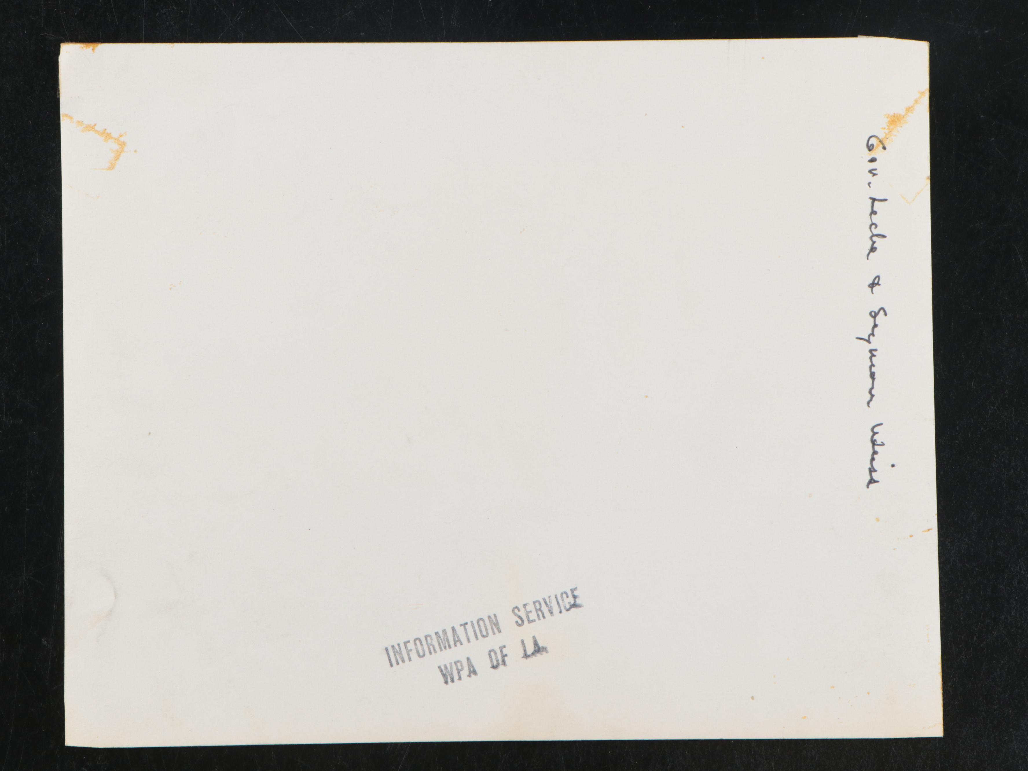 Photos of Louisiana Governor Richard Leche, Seymour Weiss and Albert B. Chandler