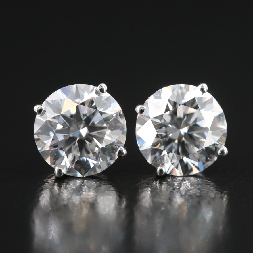 14K 3.06 CTW Lab Grown Diamond Stud Earrings with IGI Reports