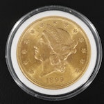 1899-S Liberty Head $20 Gold Coin
