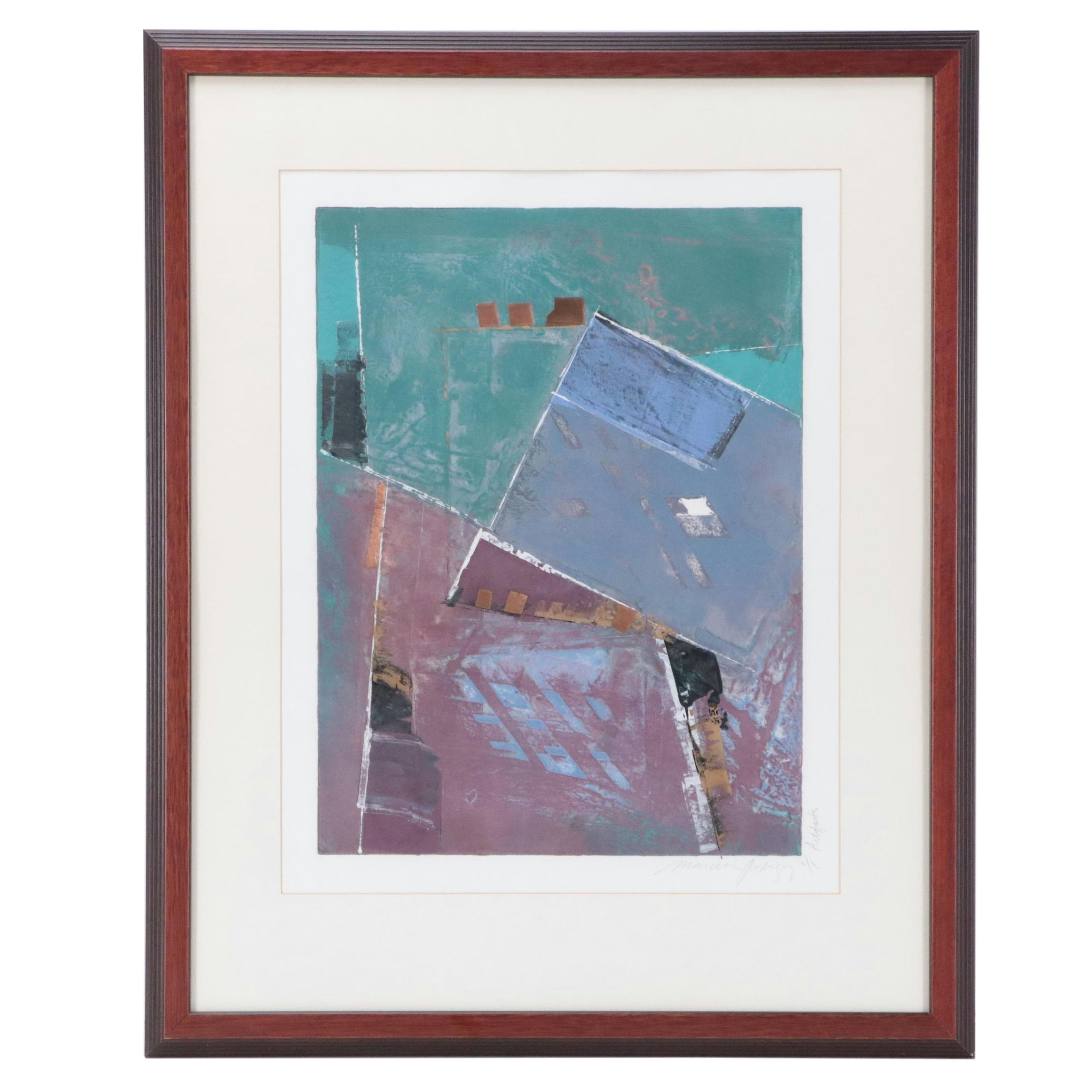 Manuel Rodriguez Abstract Monotype "Artifacts"