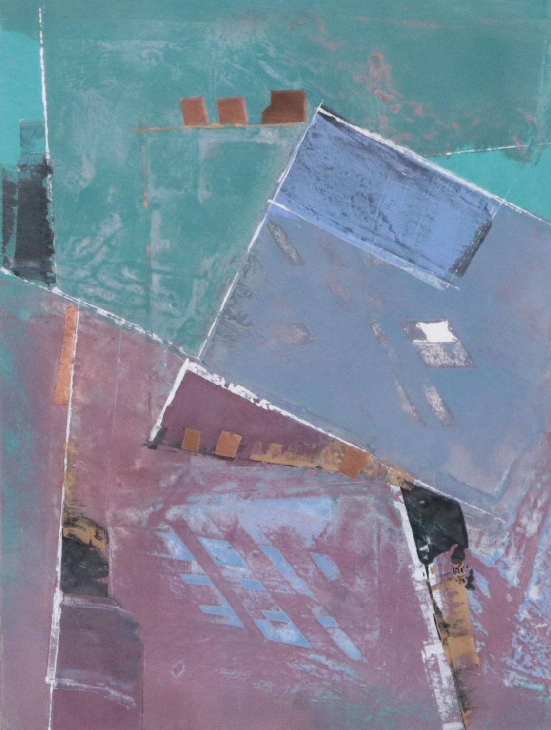 Manuel Rodriguez Abstract Monotype "Artifacts"