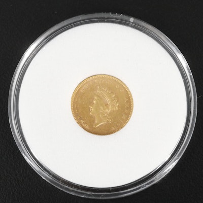 1855 Type II Indian Princess $1 Gold Coin