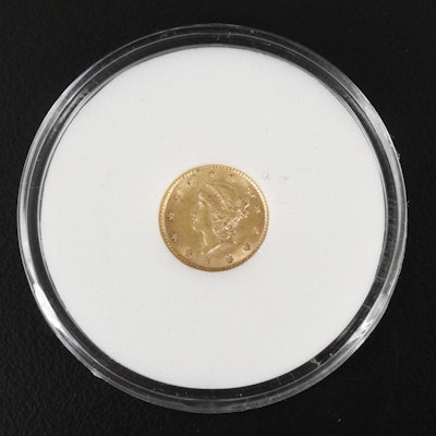 1854 Type I Liberty Head $1 Gold Coin