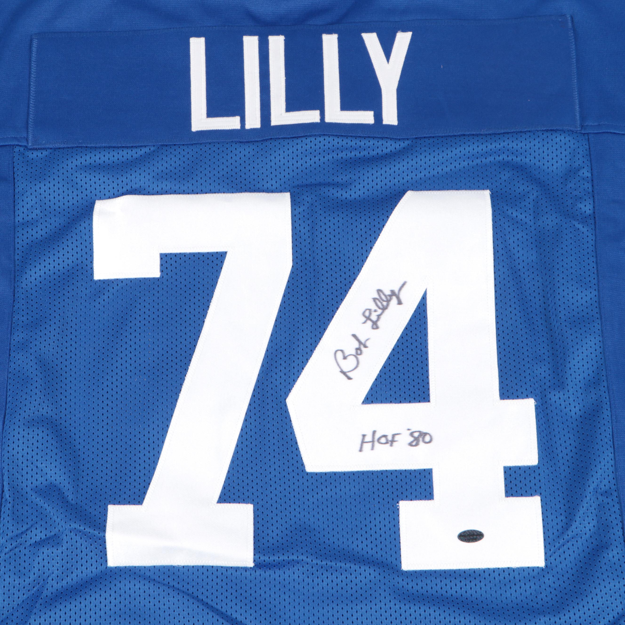 Bob Lilly Signed Dallas Cowboys Football Jersey