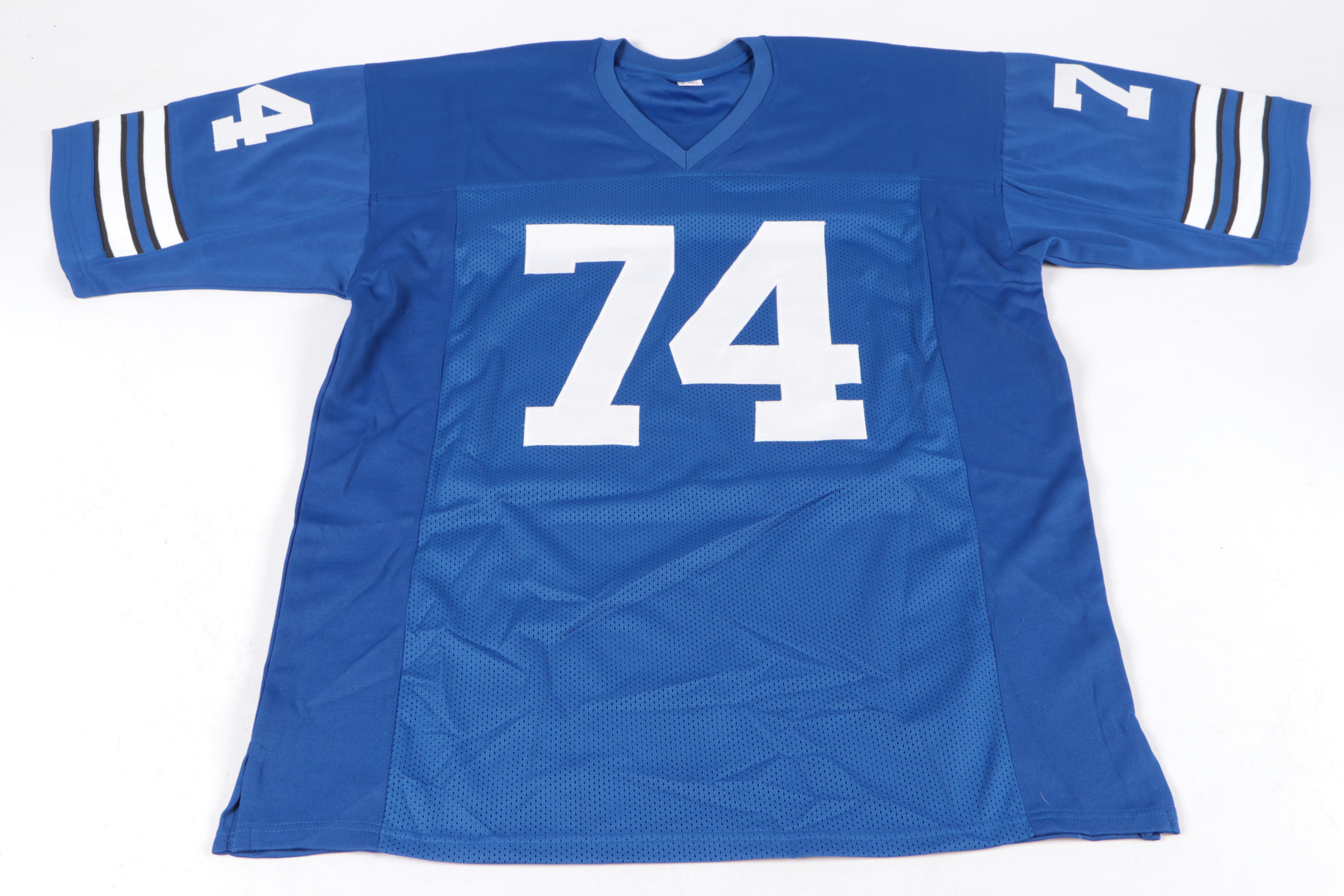 Bob Lilly Signed Dallas Cowboys Football Jersey