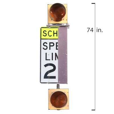 Mechanical School Speed Limit Sign
