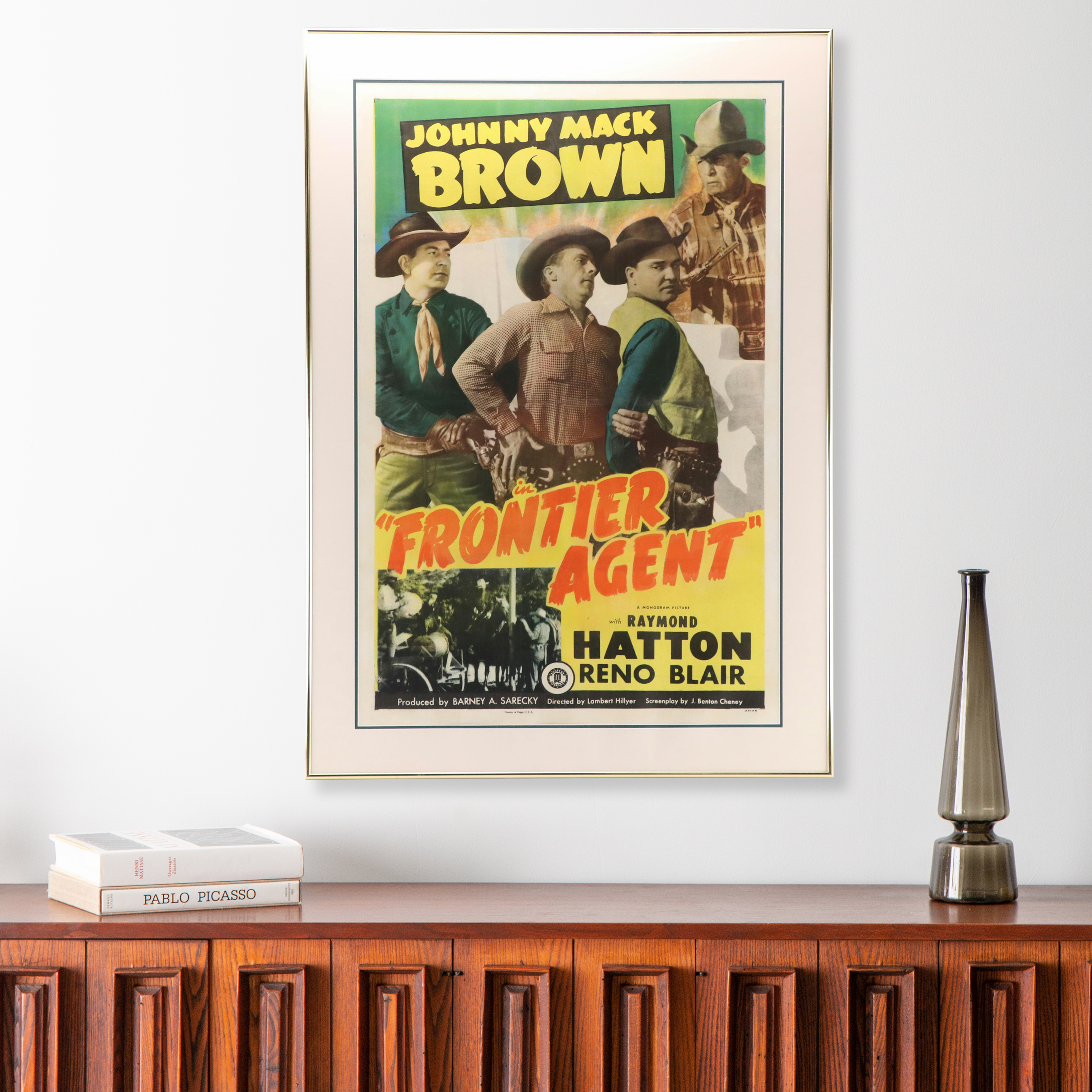 "Frontier Agent" Western Movie Poster, 1948