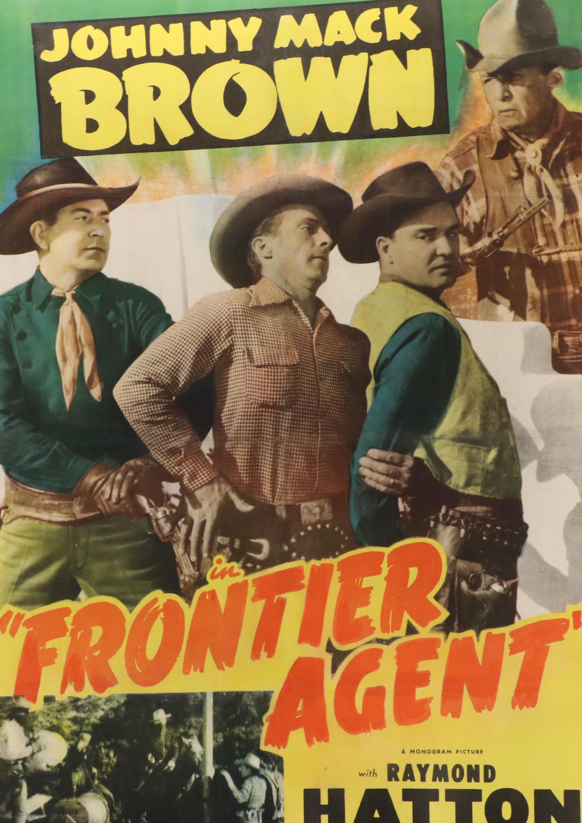 "Frontier Agent" Western Movie Poster, 1948