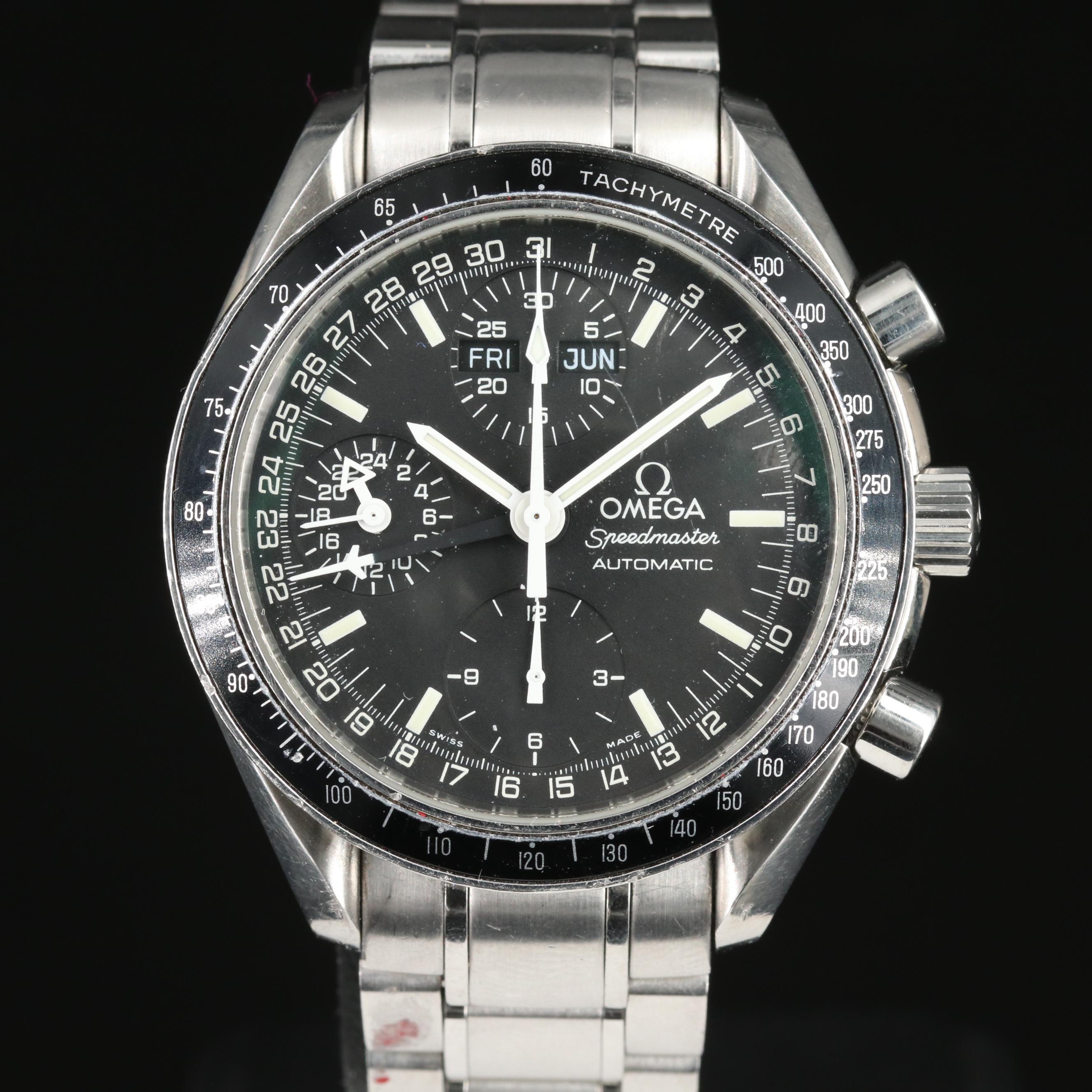 1999 Omega Speedmaster Triple Calendar Chronograph Watch