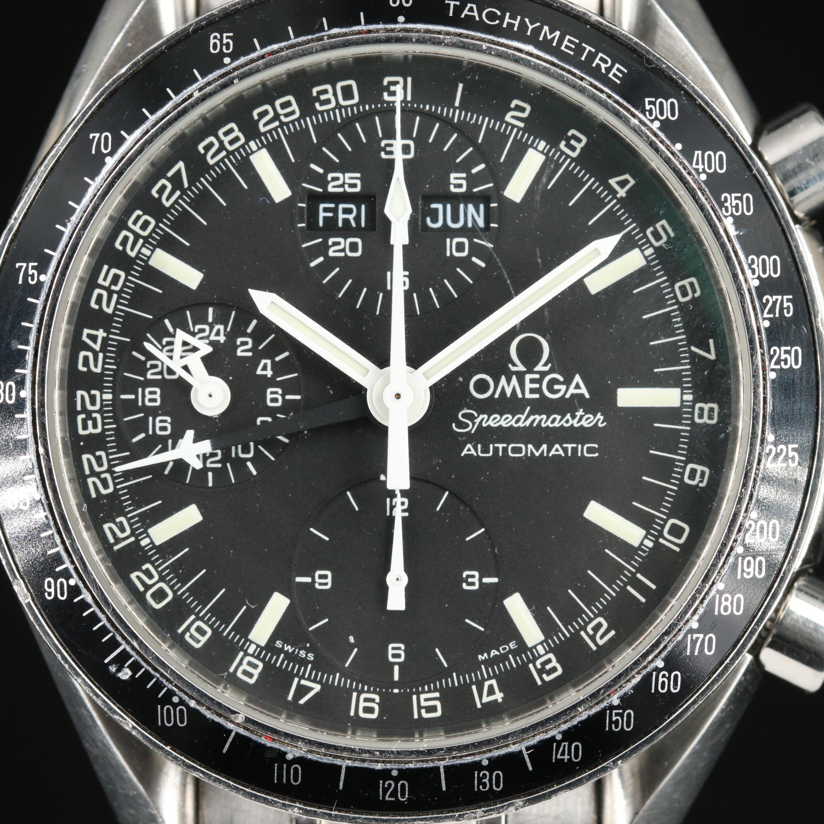 1999 Omega Speedmaster Triple Calendar Chronograph Watch