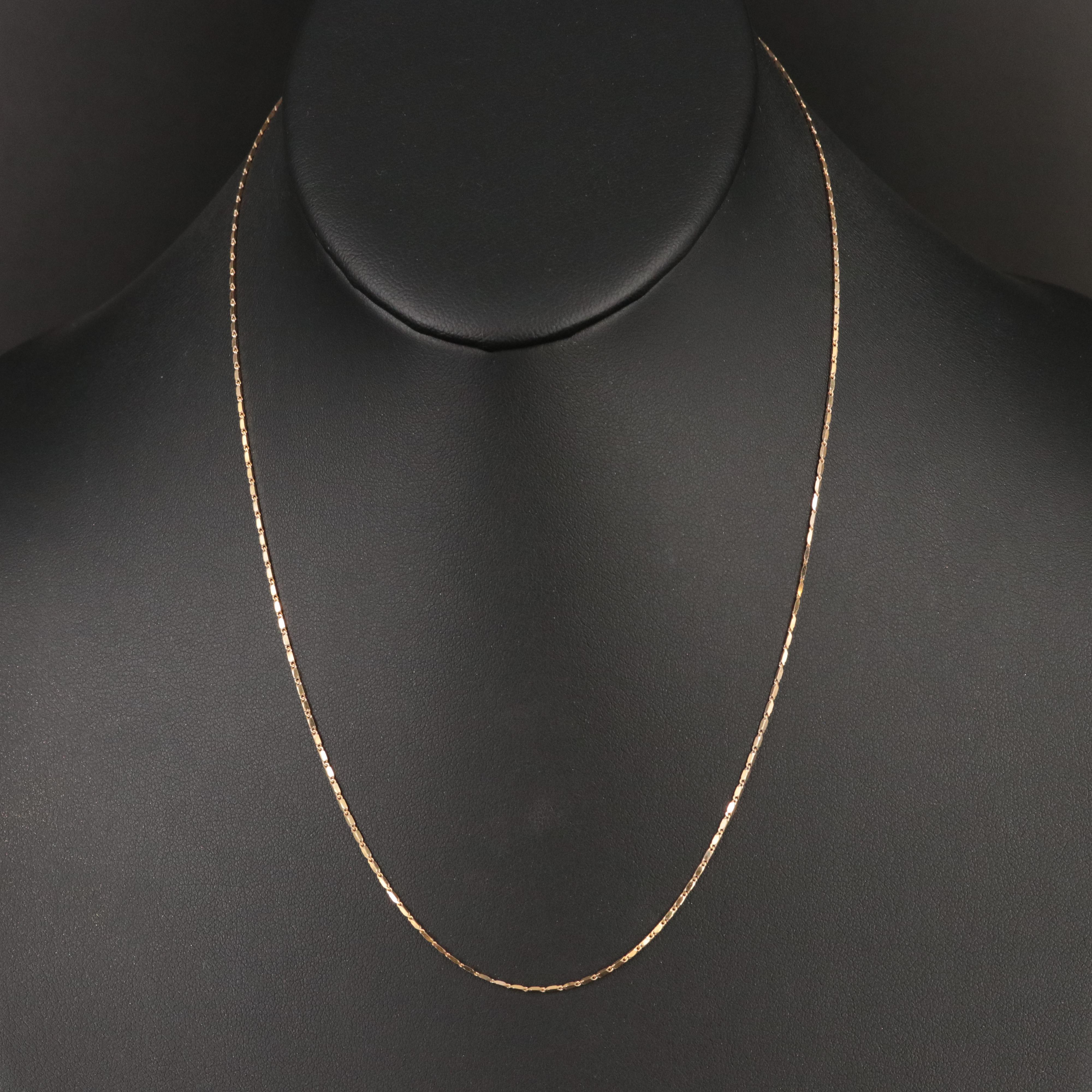 18K Baht Link Necklace with 14K Clasp