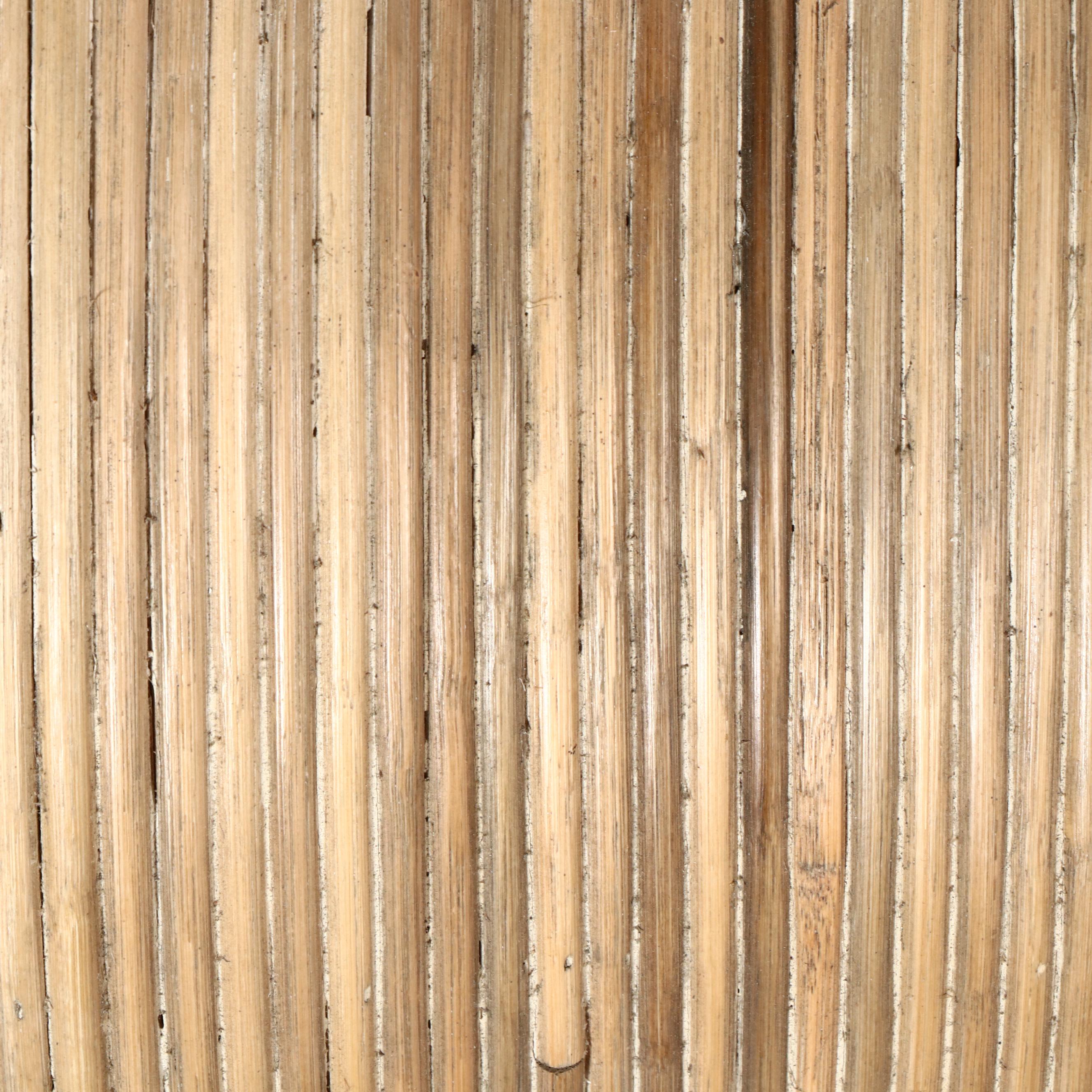 Modern Pencil Reed Sculptural Lounge Chair and Ottoman