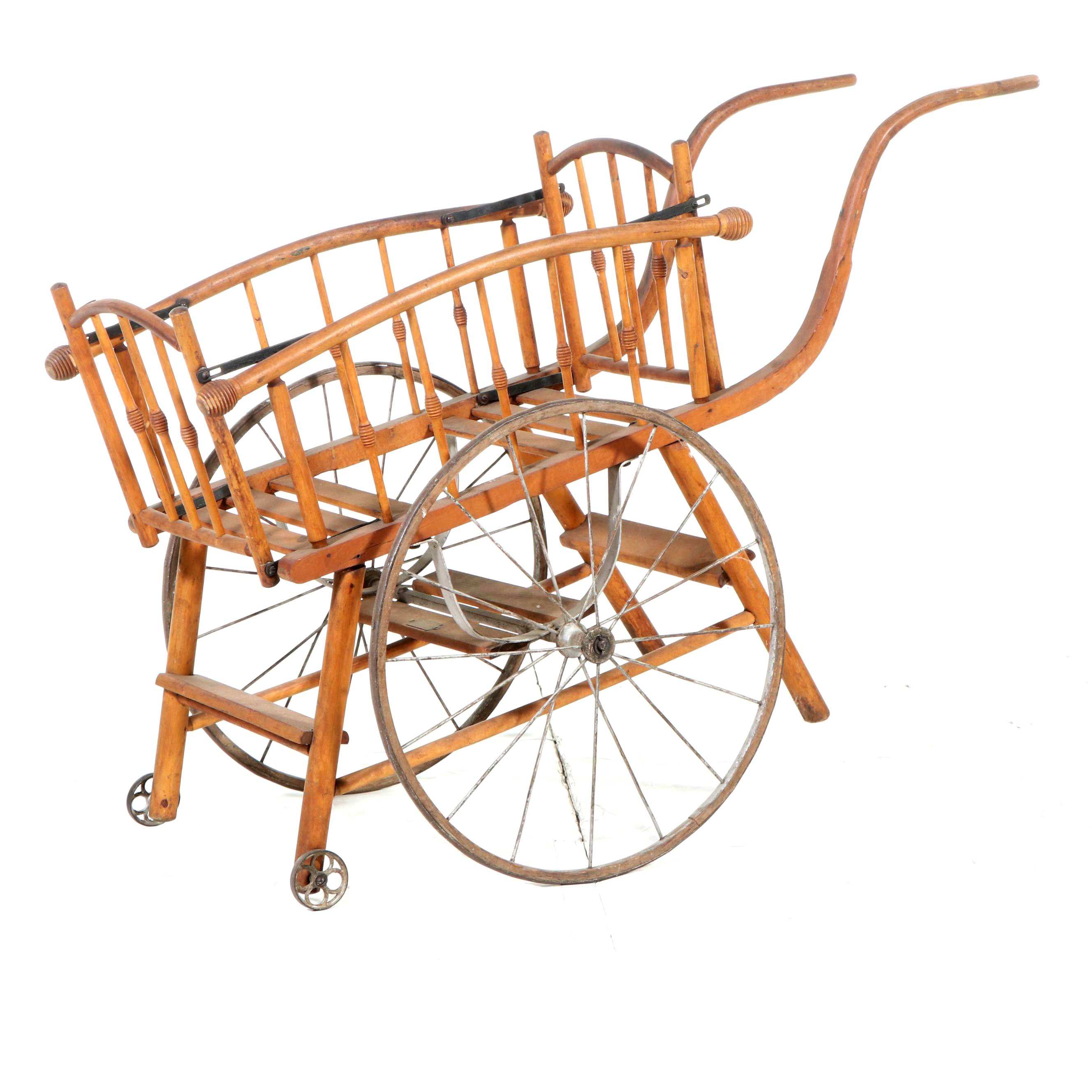 Swedish Hardwood Perambulator, Antique
