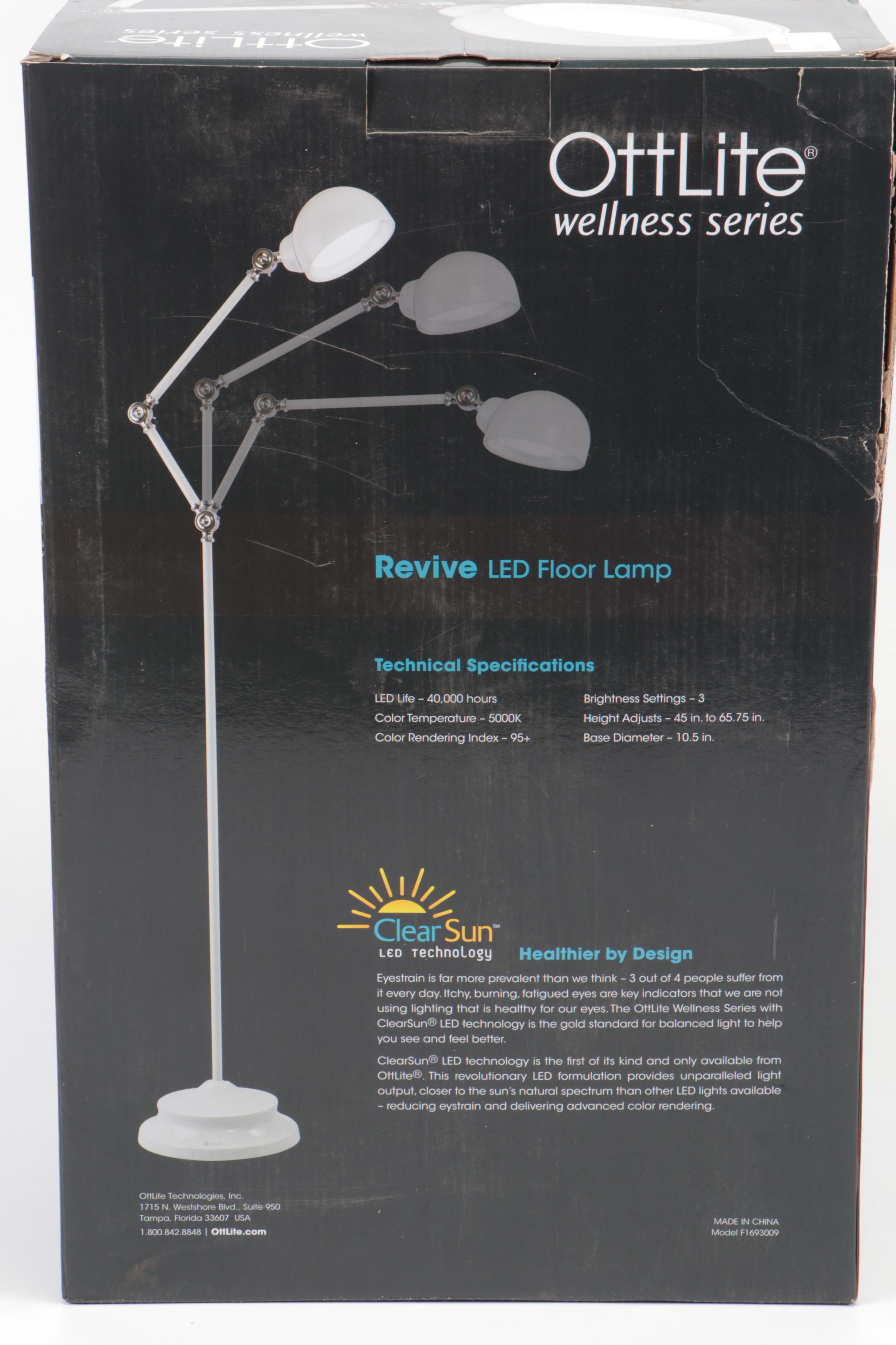 OttLite Wellness Series Revive LED Floor Lamp