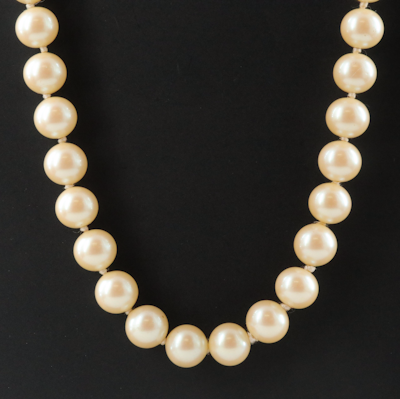 Endless Faux Pearl Necklace