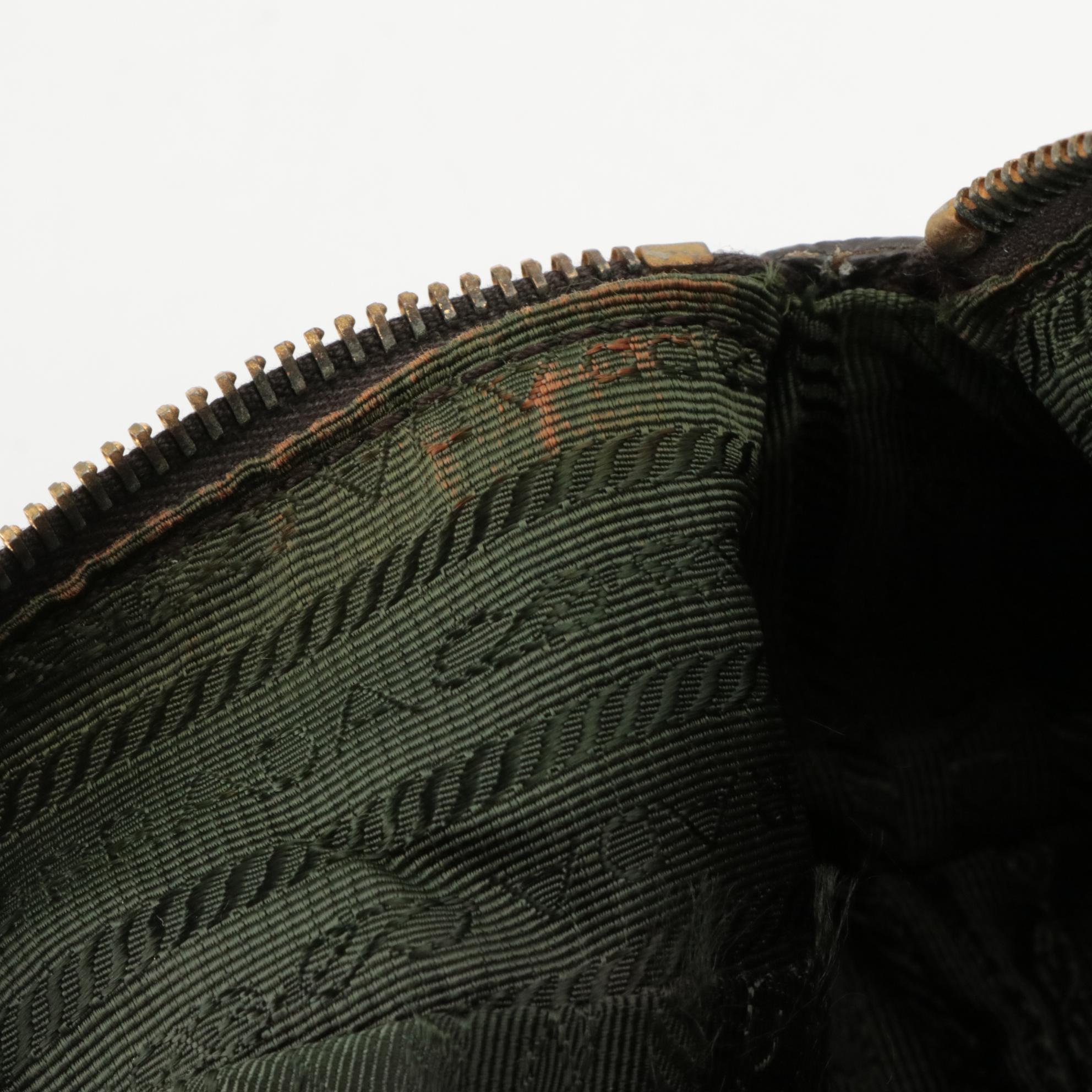 Prada Metallic Bronzed Leather Top Handle Satchel