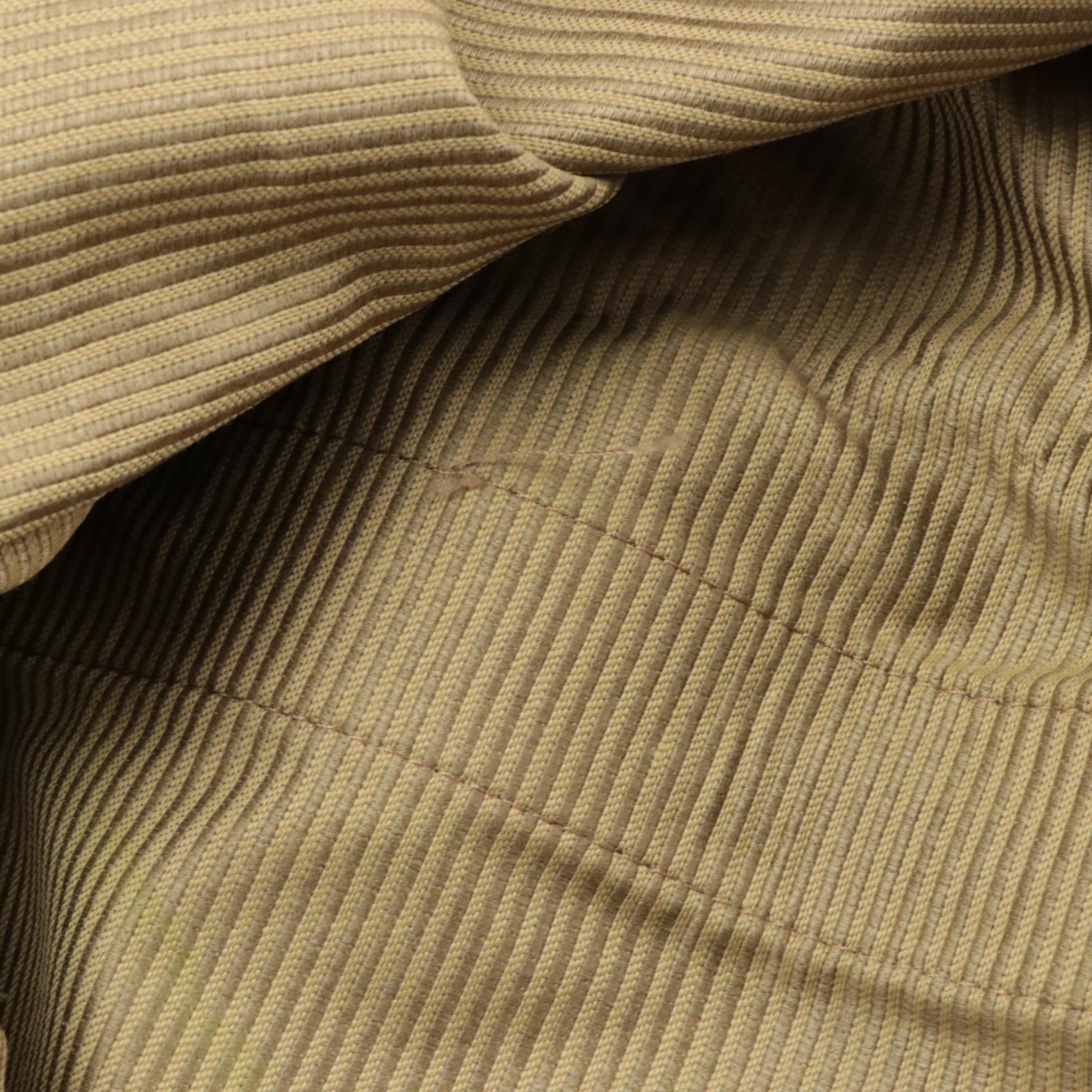 Yves Saint Laurent Beige Ribbed Coated Canvas Duffle Bag Tote