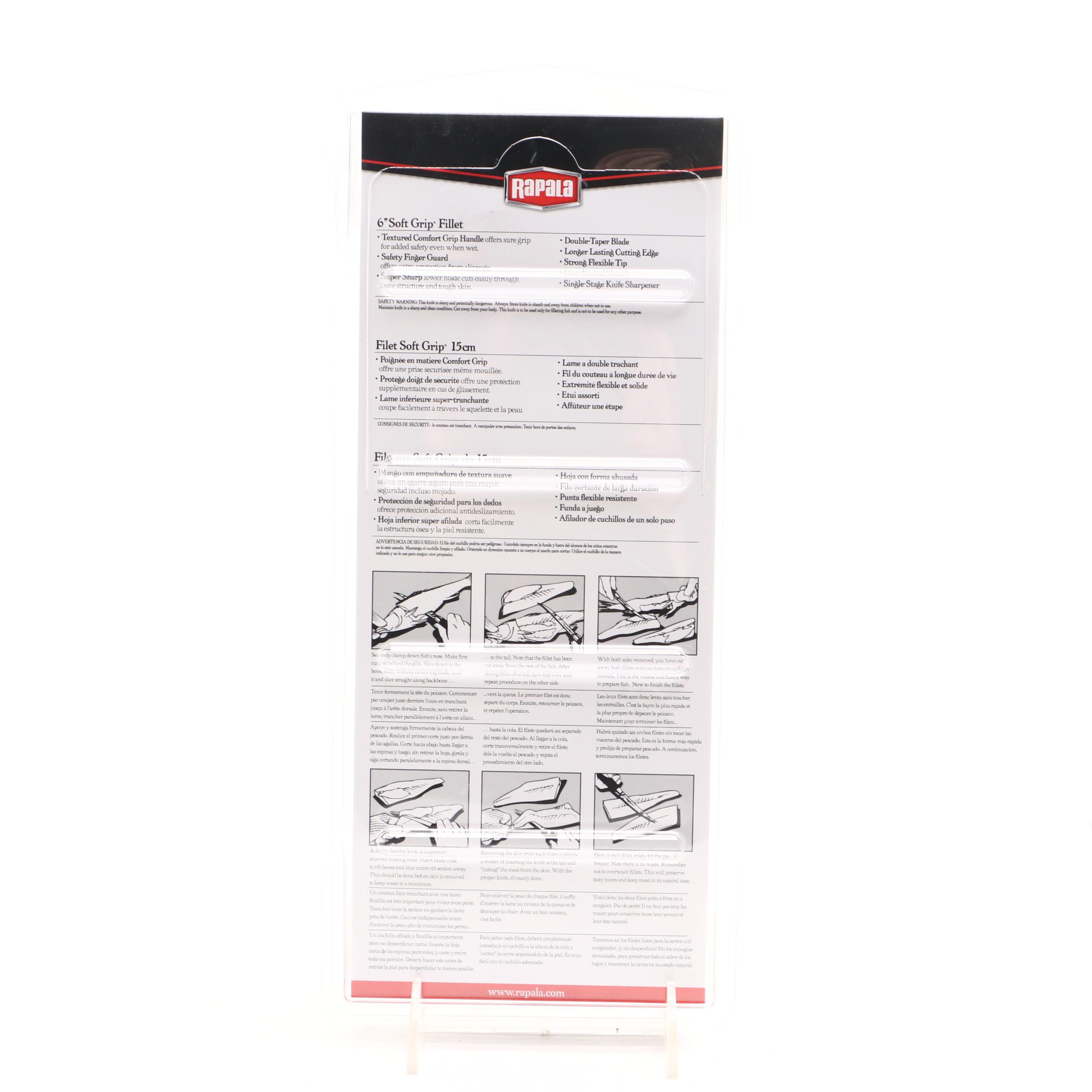 Bubba Electric Filet Knife with Rapala 6" Soft Grip Filet Knife