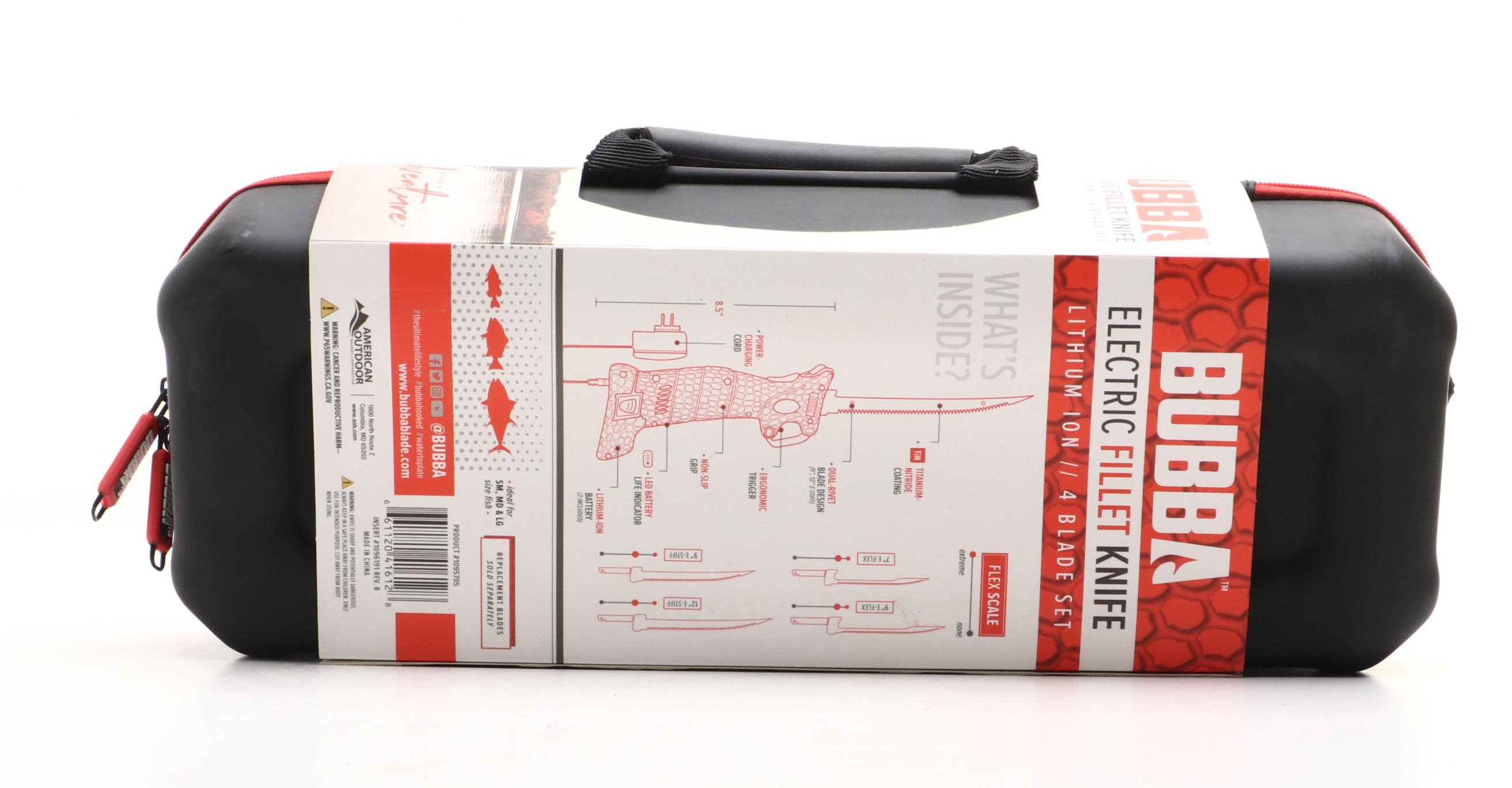 Bubba Electric Filet Knife with Rapala 6" Soft Grip Filet Knife