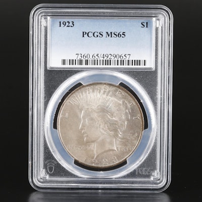 PCGS Graded MS65 1923 Peace Silver Dollar