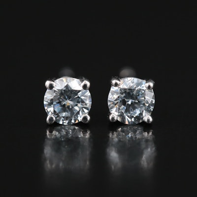 14K 0.46 CTW Lab Grown Diamond Solitaire Stud Earrings
