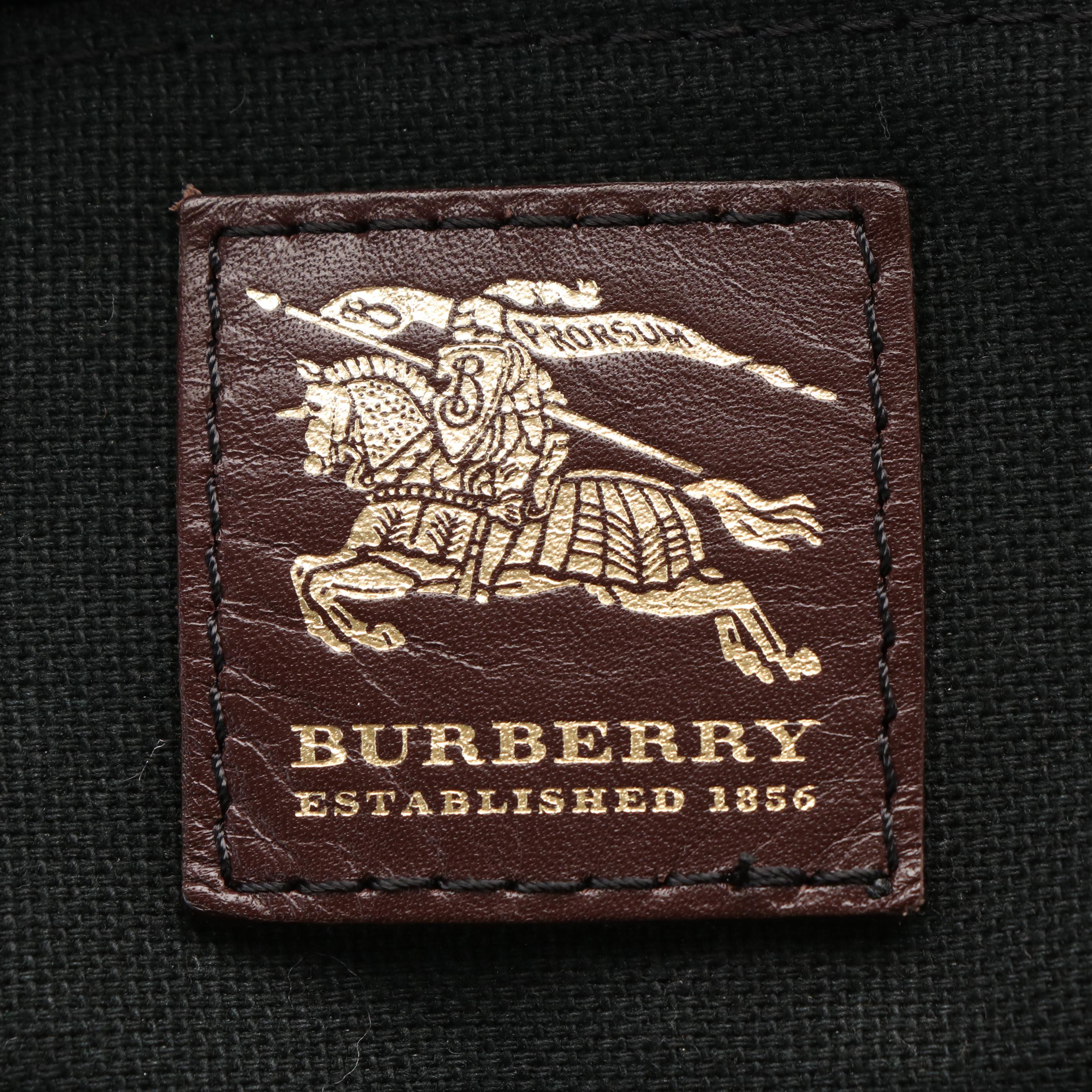 Burberry Prorsum Weekender Bag in Leather Trimmed Haymarket Check Canvas