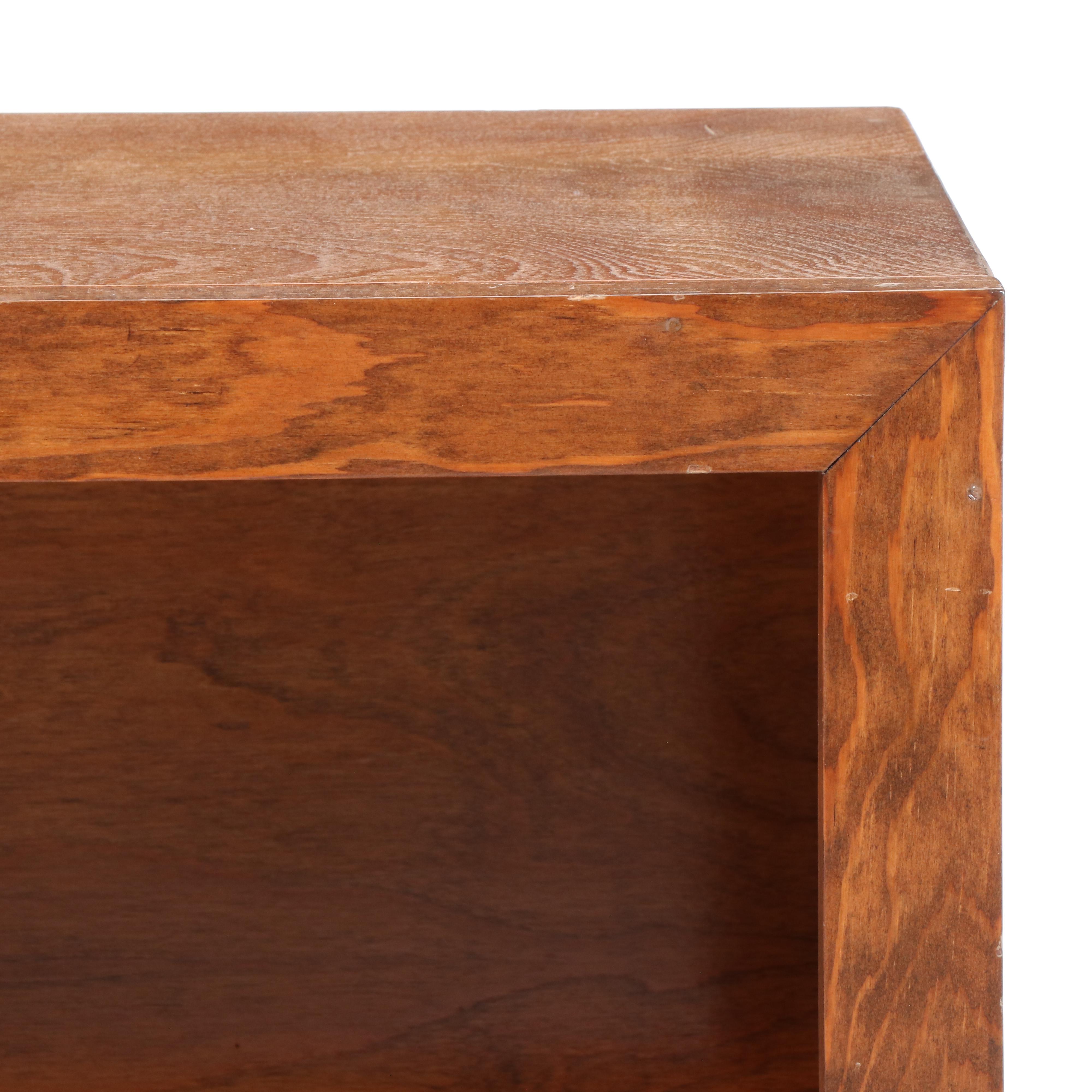 Custom-Made Two-Shelf Open Bookcase