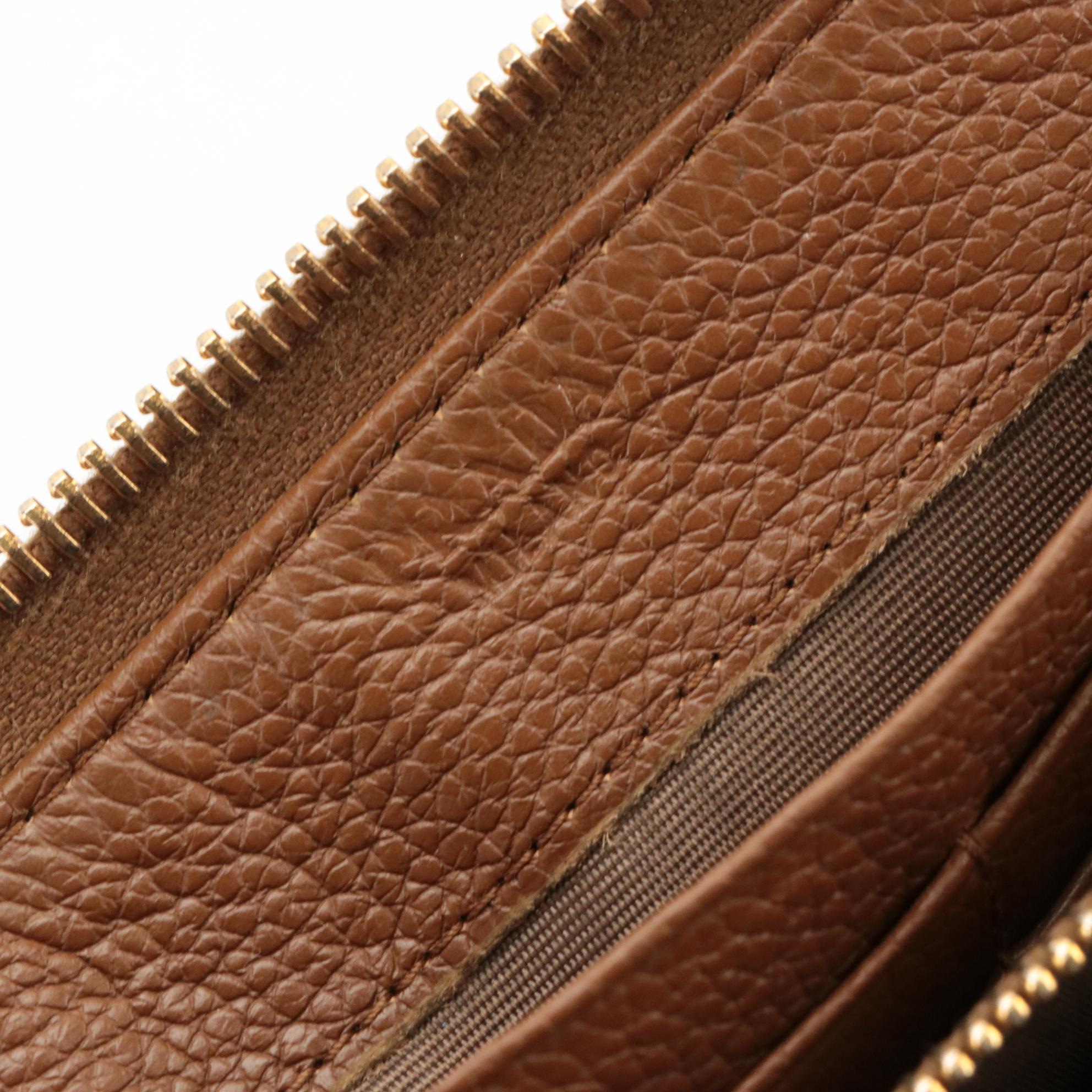 Prada Grain Leather Zip-Around Wallet