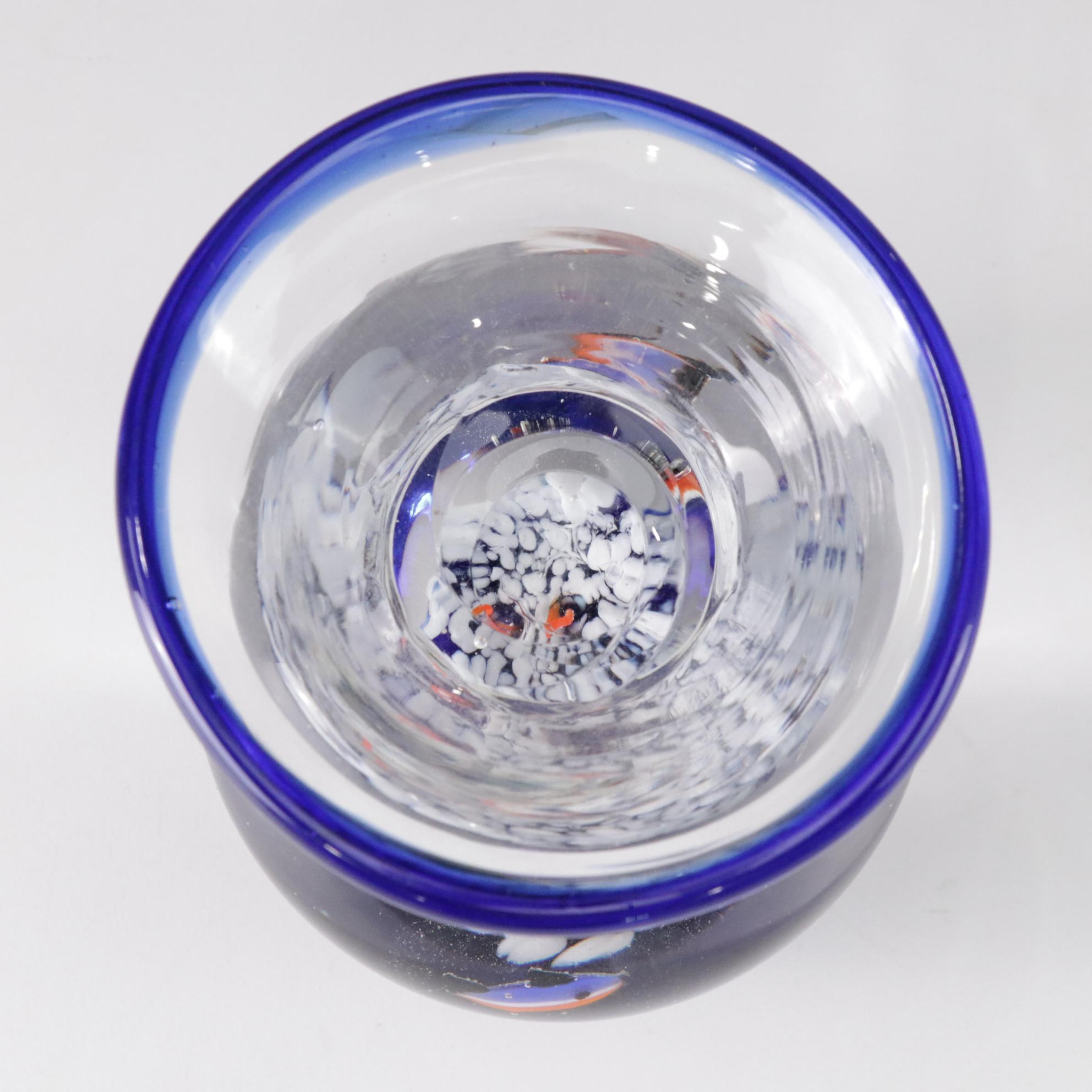 Murano Style Art Glass Fish Bowl Paperweights
