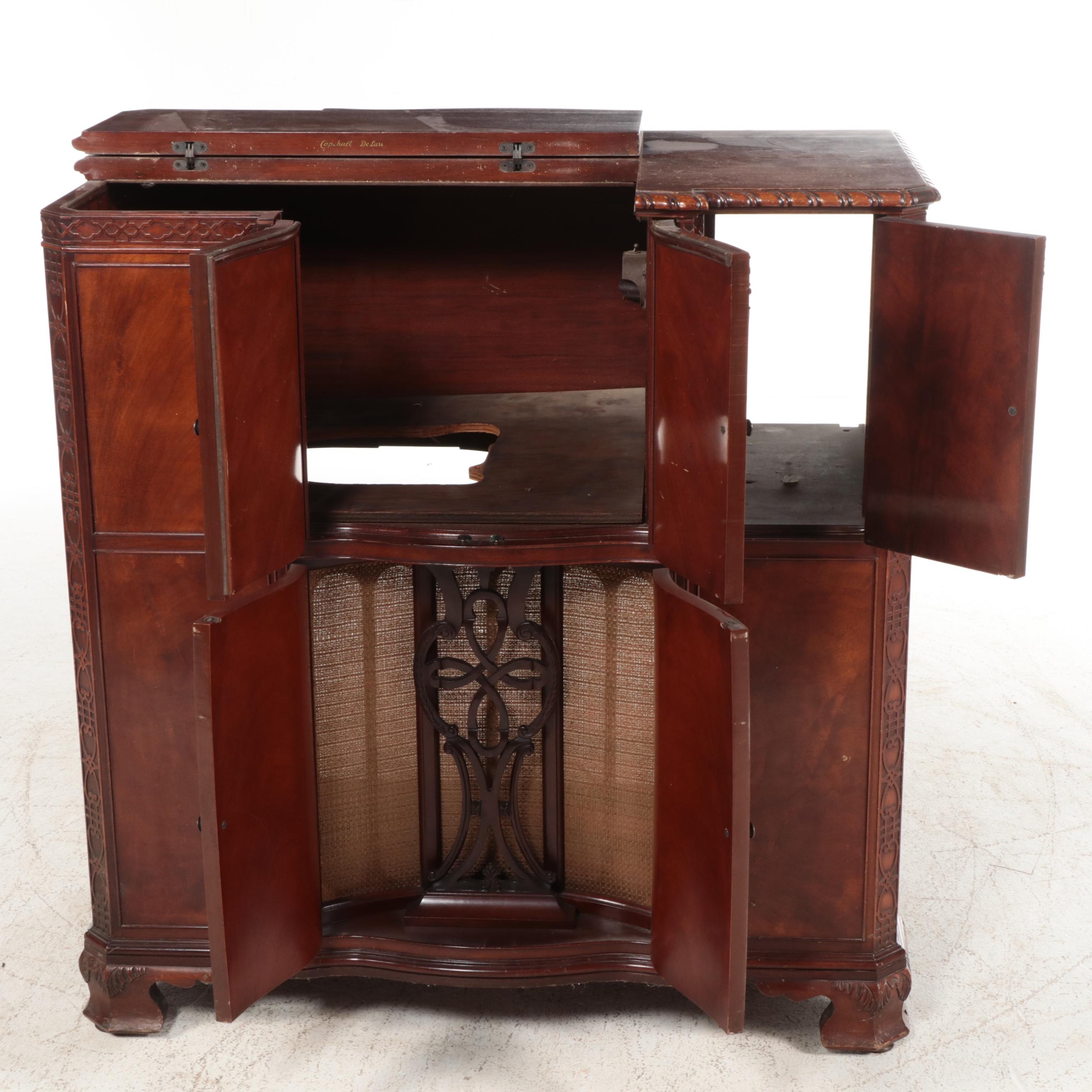 Federal Style Capehart Mahogany Stereo Cabinet, Mid-20th Century