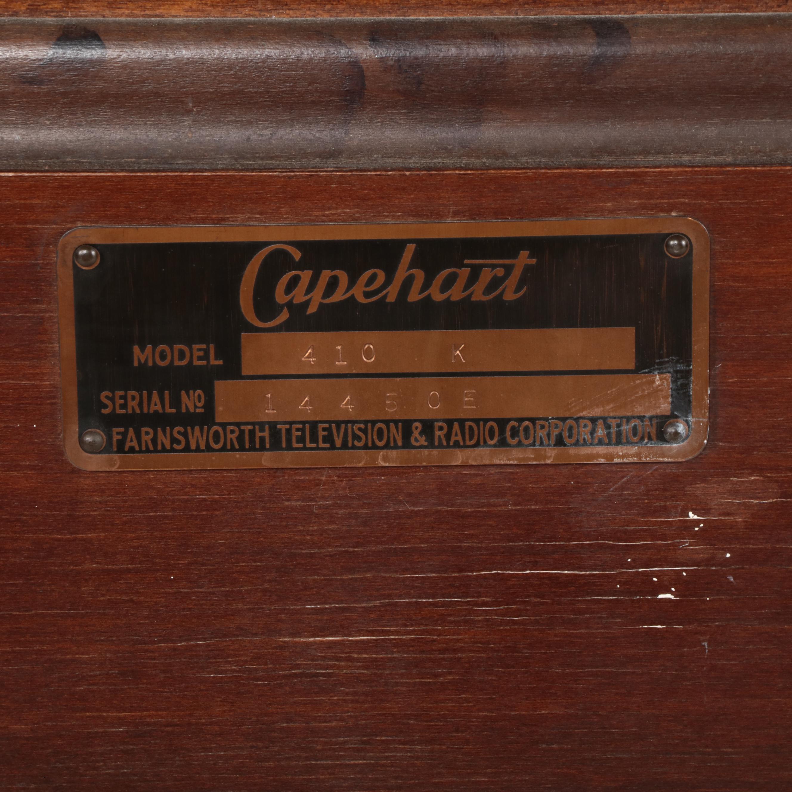 Federal Style Capehart Mahogany Stereo Cabinet, Mid-20th Century