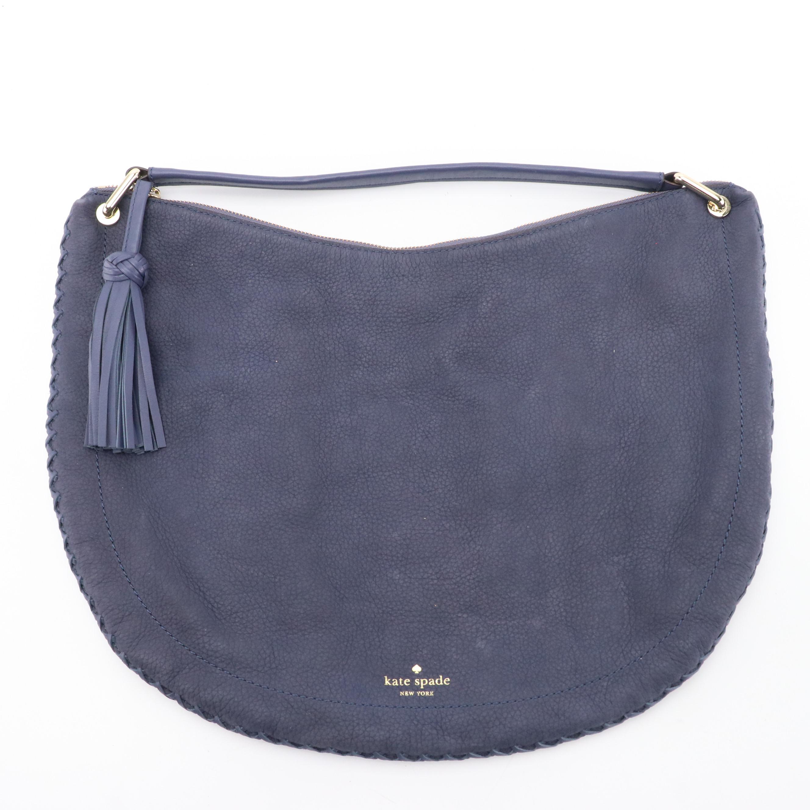 Kate Spade Mint Leather Crossbody Wallet & Somerton Street Caryl Suede Hobo Bag