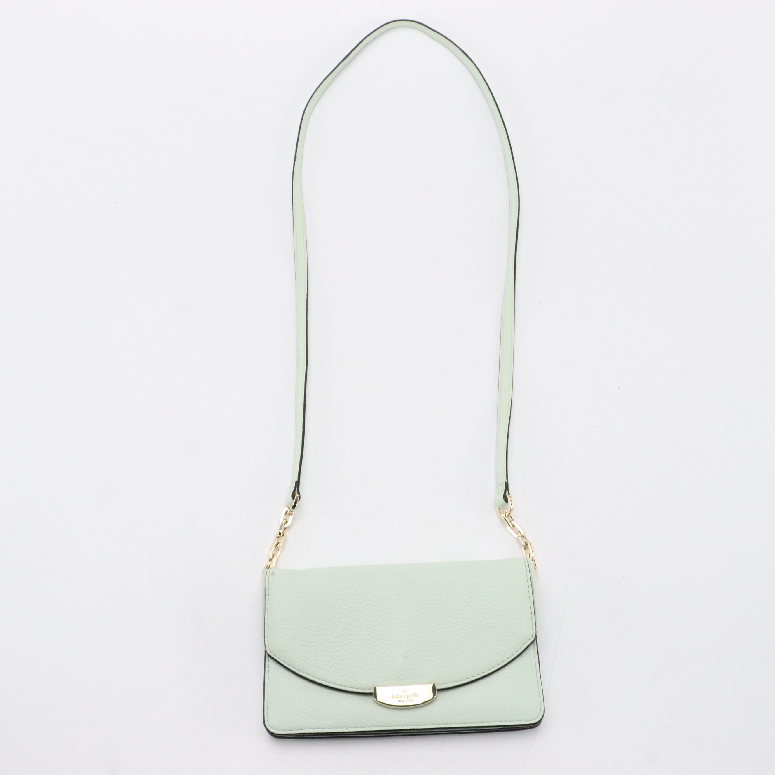 Kate Spade Mint Leather Crossbody Wallet & Somerton Street Caryl Suede Hobo Bag