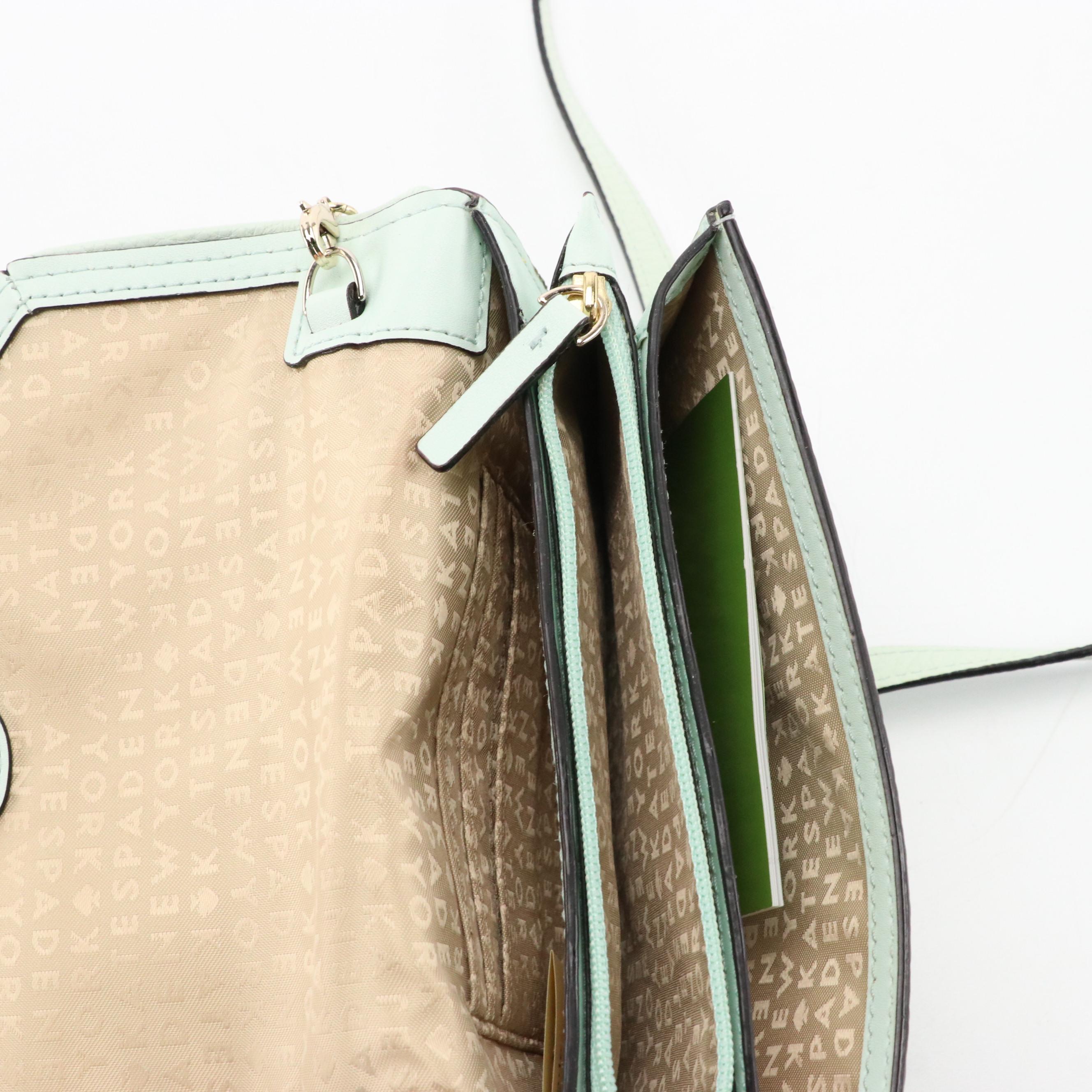 Kate Spade Mint Leather Crossbody Wallet & Somerton Street Caryl Suede Hobo Bag