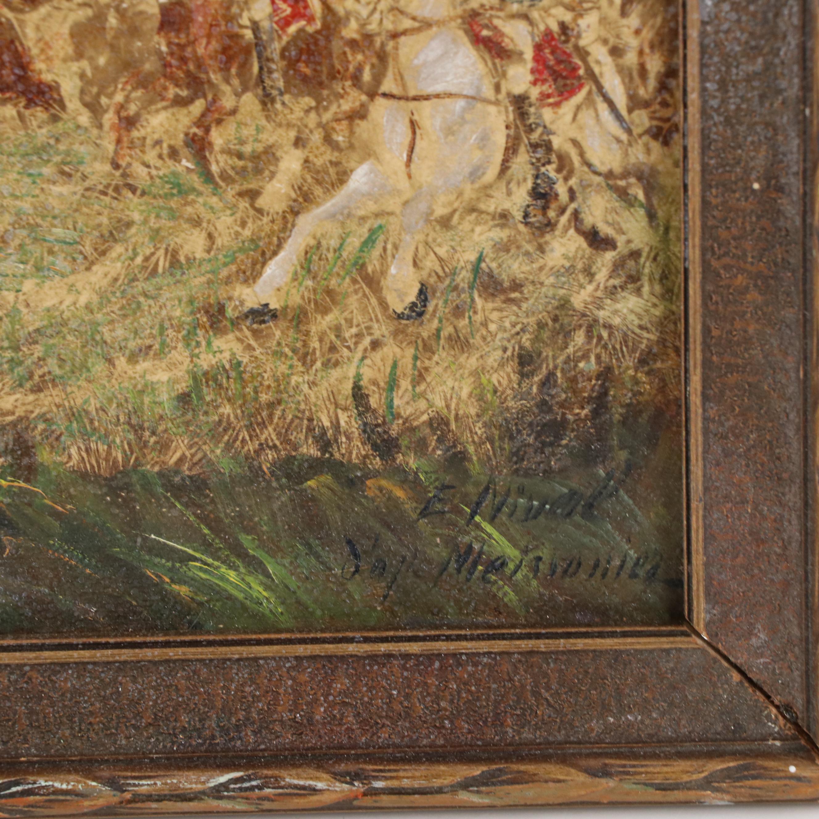 Oil Painting After Jean-Louis-Ernest Meissonier "1807, Friedland"