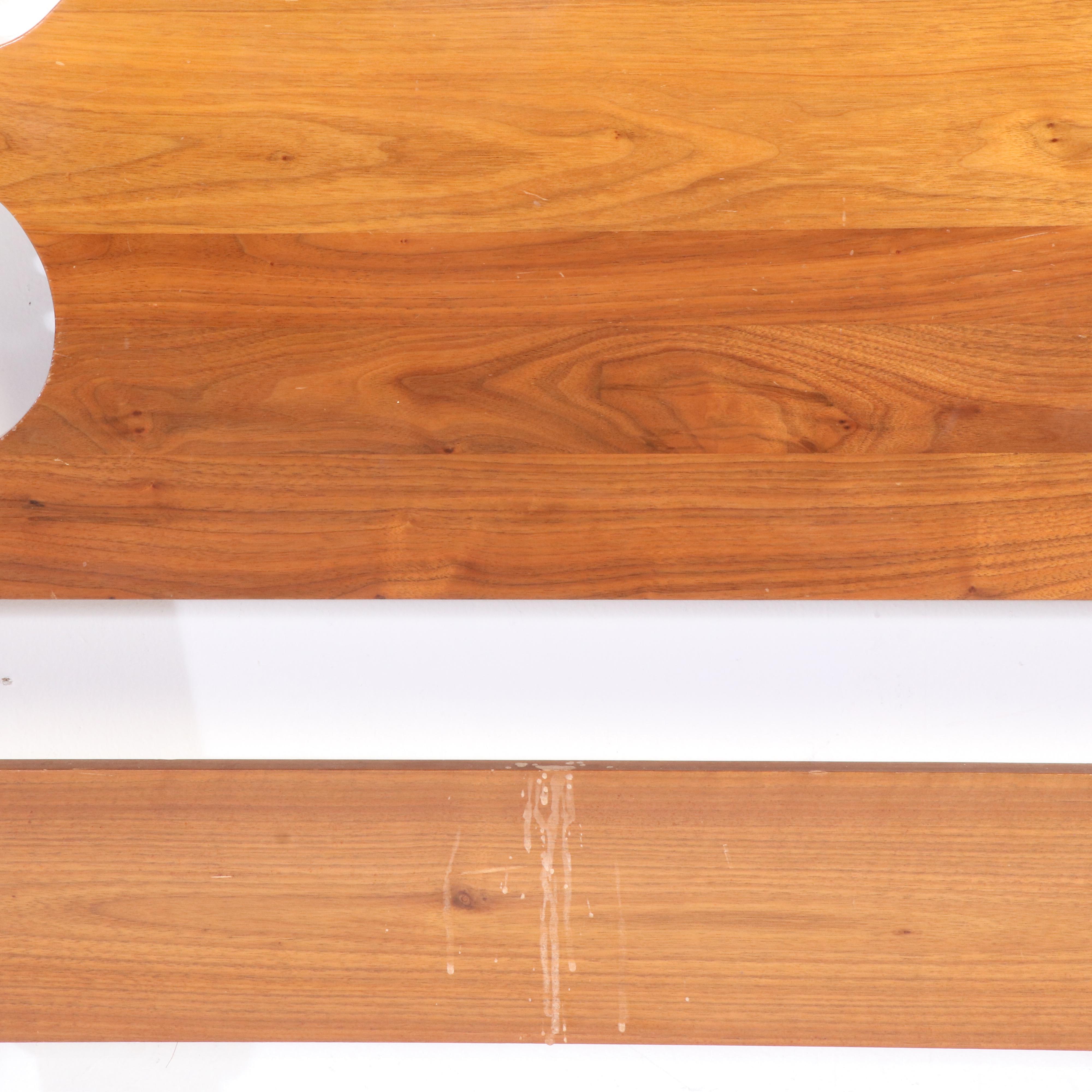 Federal Style Walnut Full Size Headboard with Nightstand