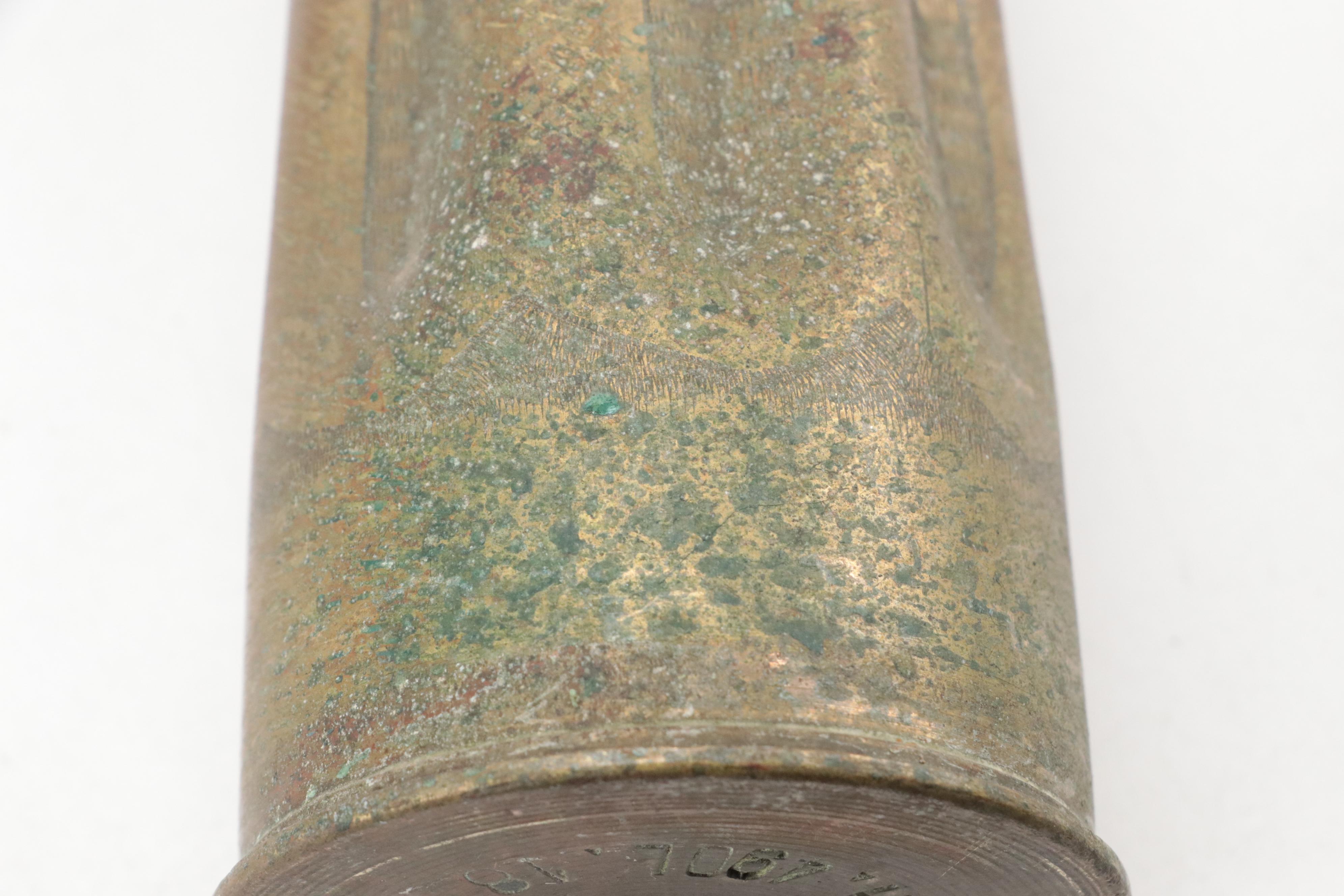 Pair of WWI "Trench Art" Brass Shell Casing Vases