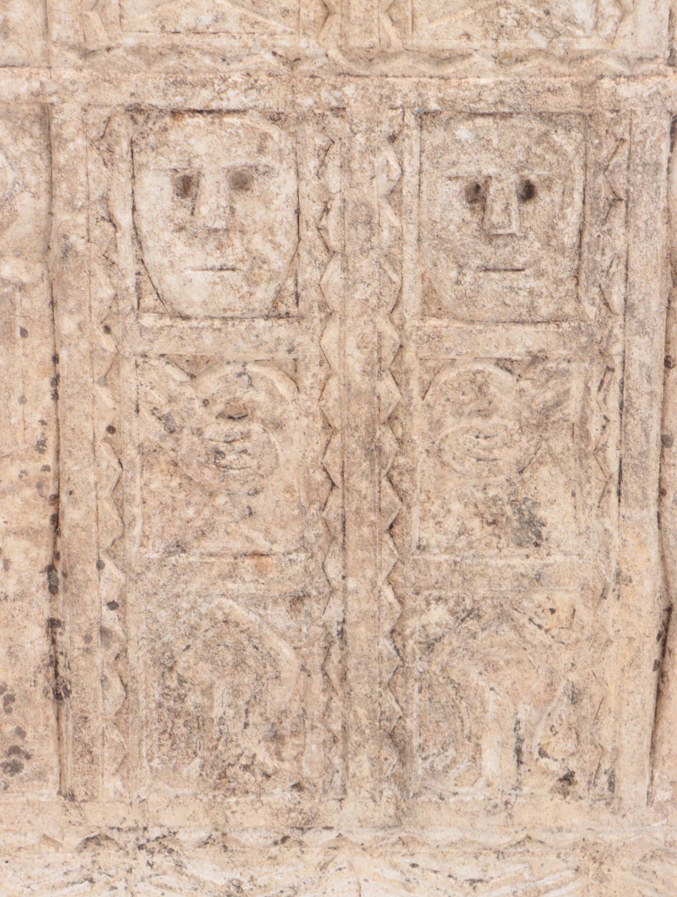 Carved Stone Tablet on Stand