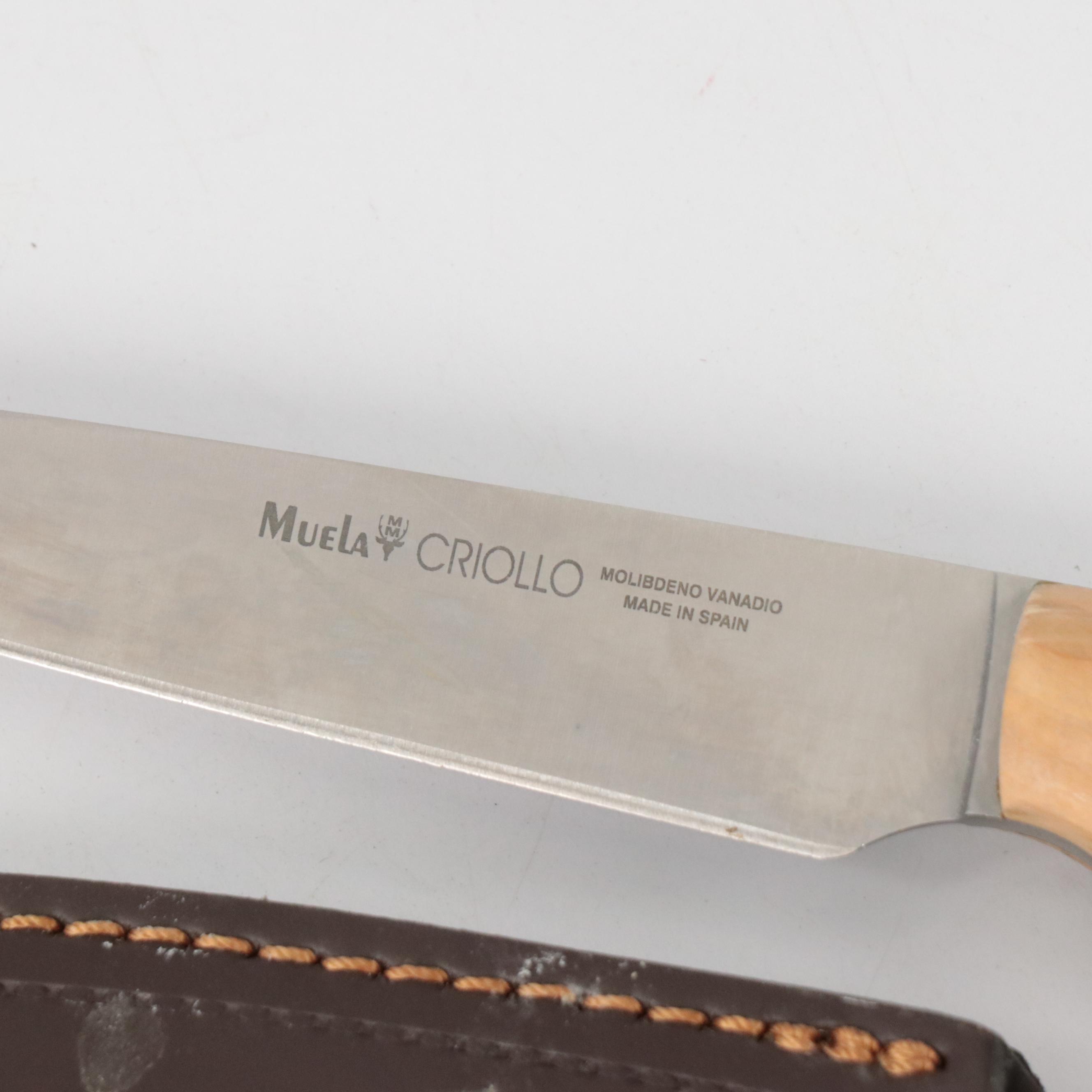 Muela Criollo Fixed Blade Knife and Leather Sheath with Remington Multi-Tool