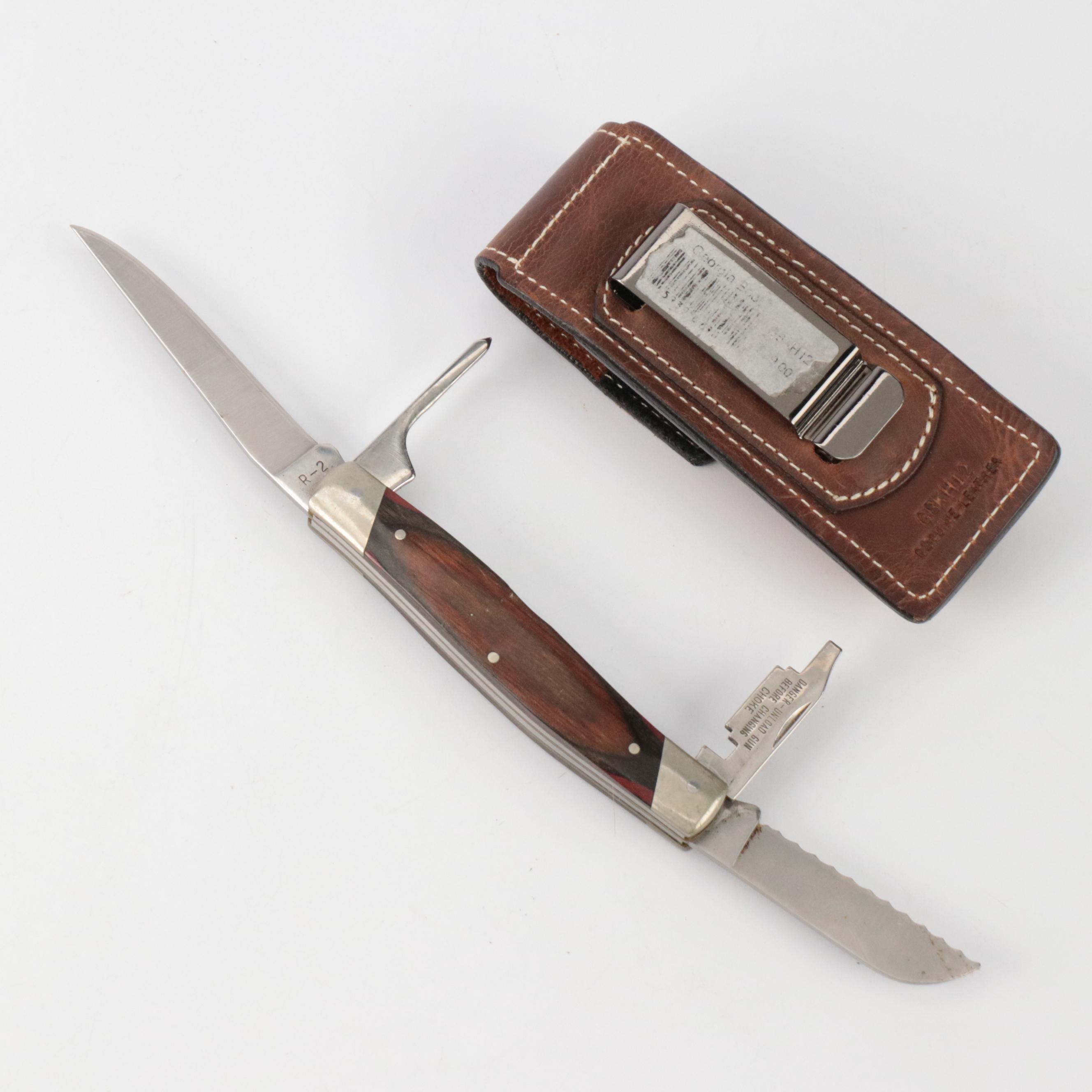 Muela Criollo Fixed Blade Knife and Leather Sheath with Remington Multi-Tool